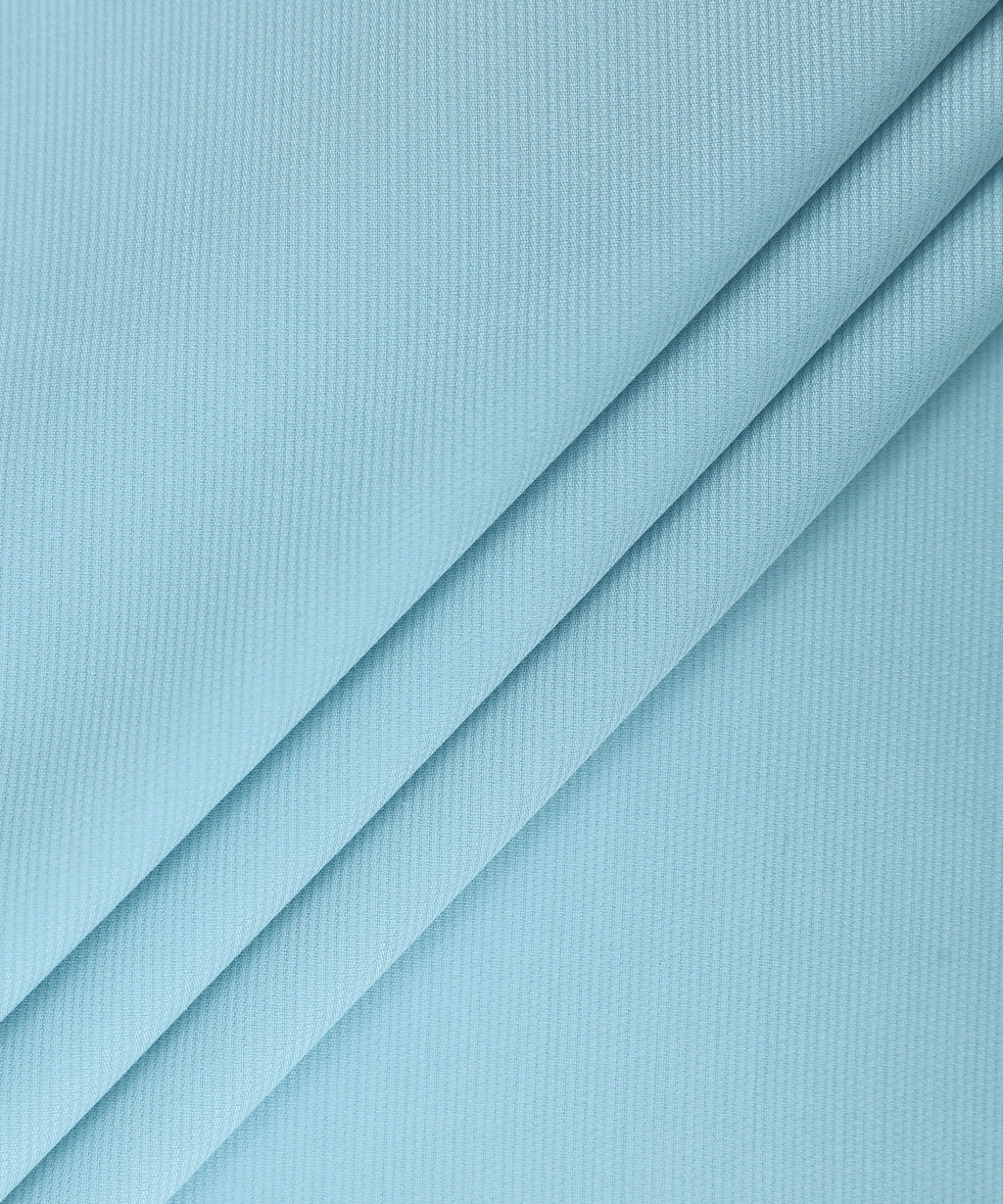 Men Unstitched Viscose Sky Blue Full Suit Fabric 