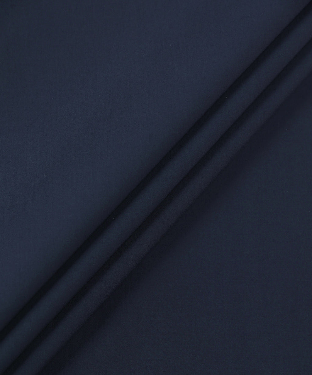 Men Unstitched Viscose Navy Full Suit Fabric