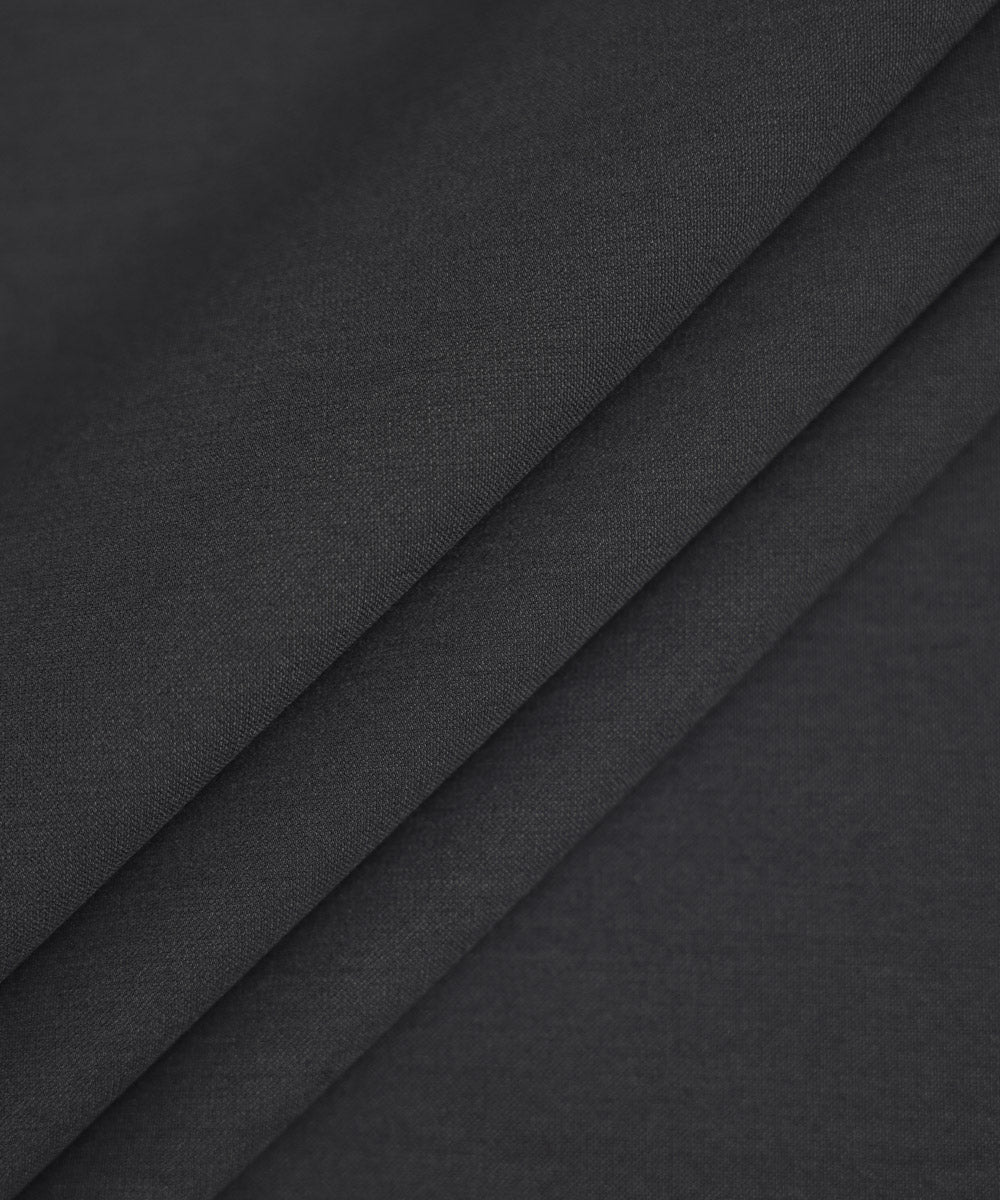 Men's Unstitched Dark Grey Luxury Wash & Wear Full Suit Fabric