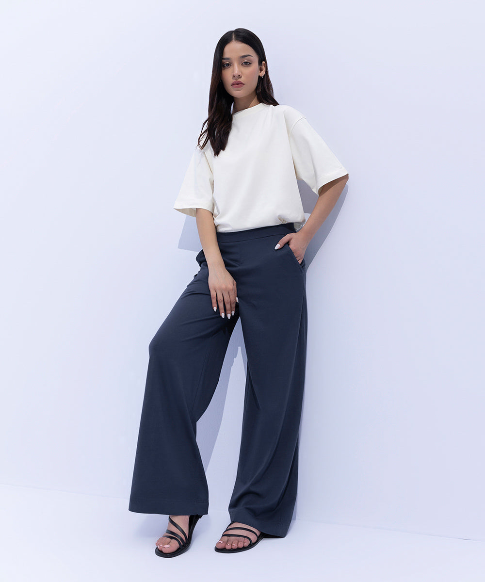 Women's Western Wear Blue Culottes