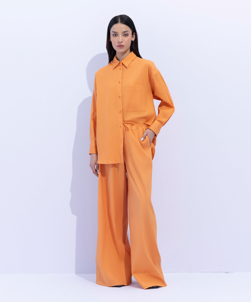 Women's Western Wear Orange Trousers