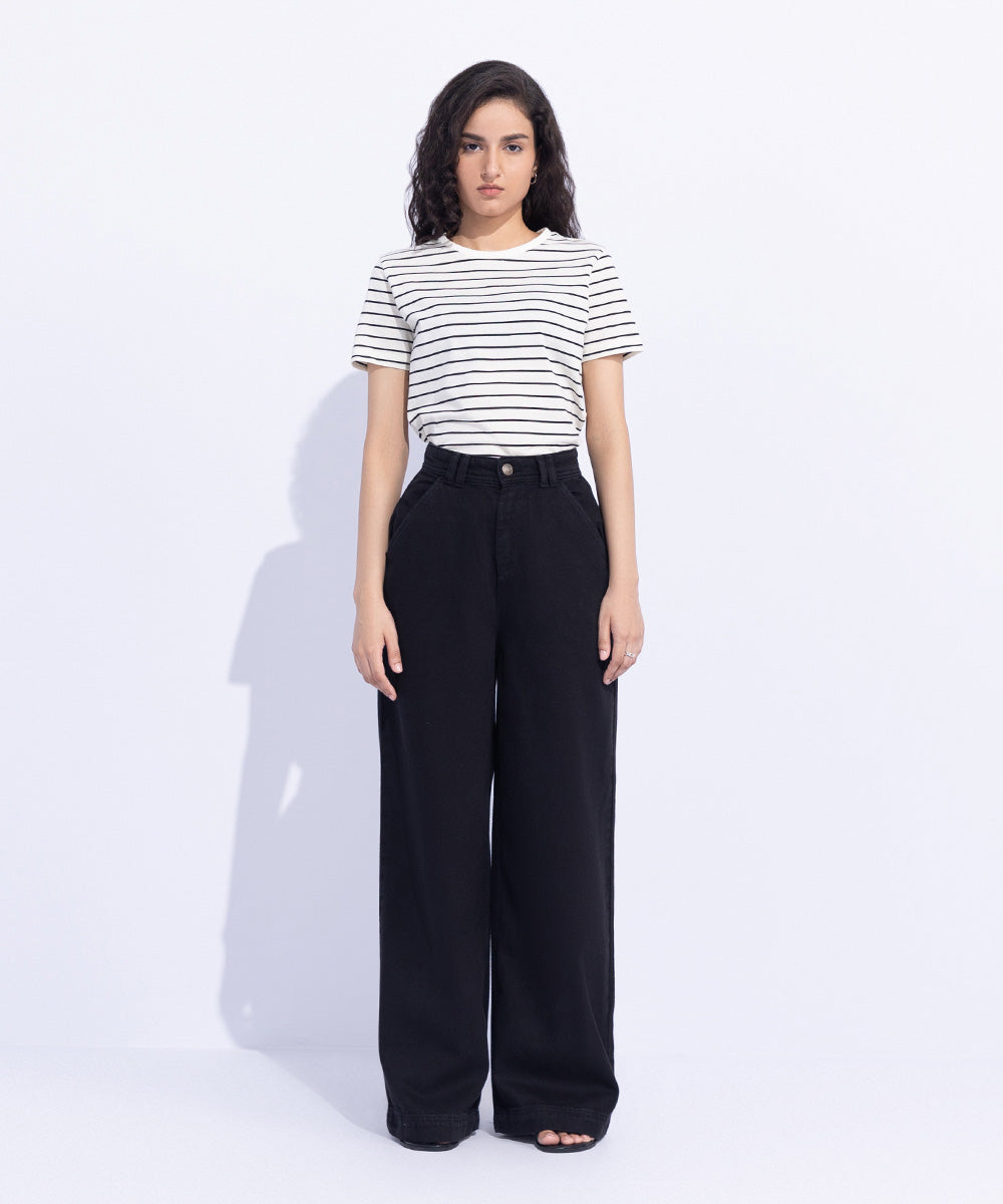 Women's Western Wear Black Trousers