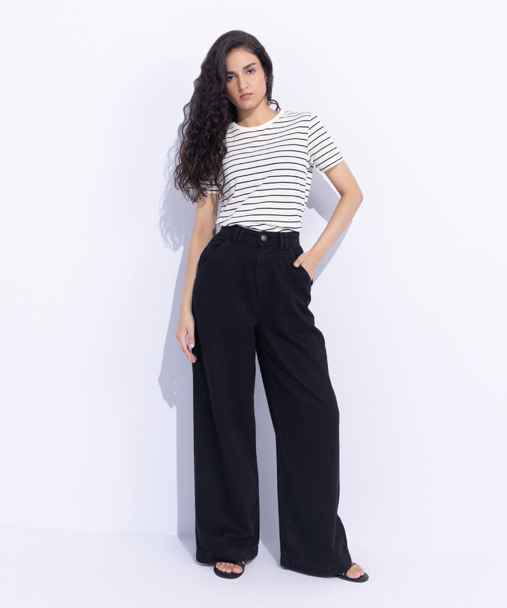 Women's Western Wear Black Trousers