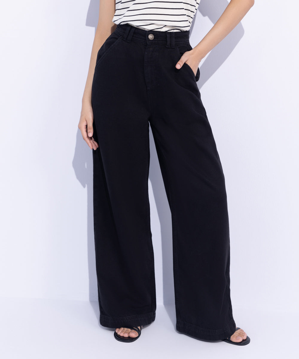 Women's Western Wear Black Trousers