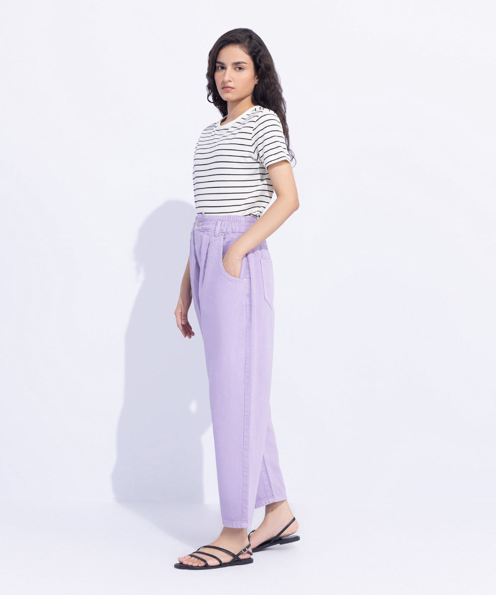 Women's Western Wear Purple Trousers