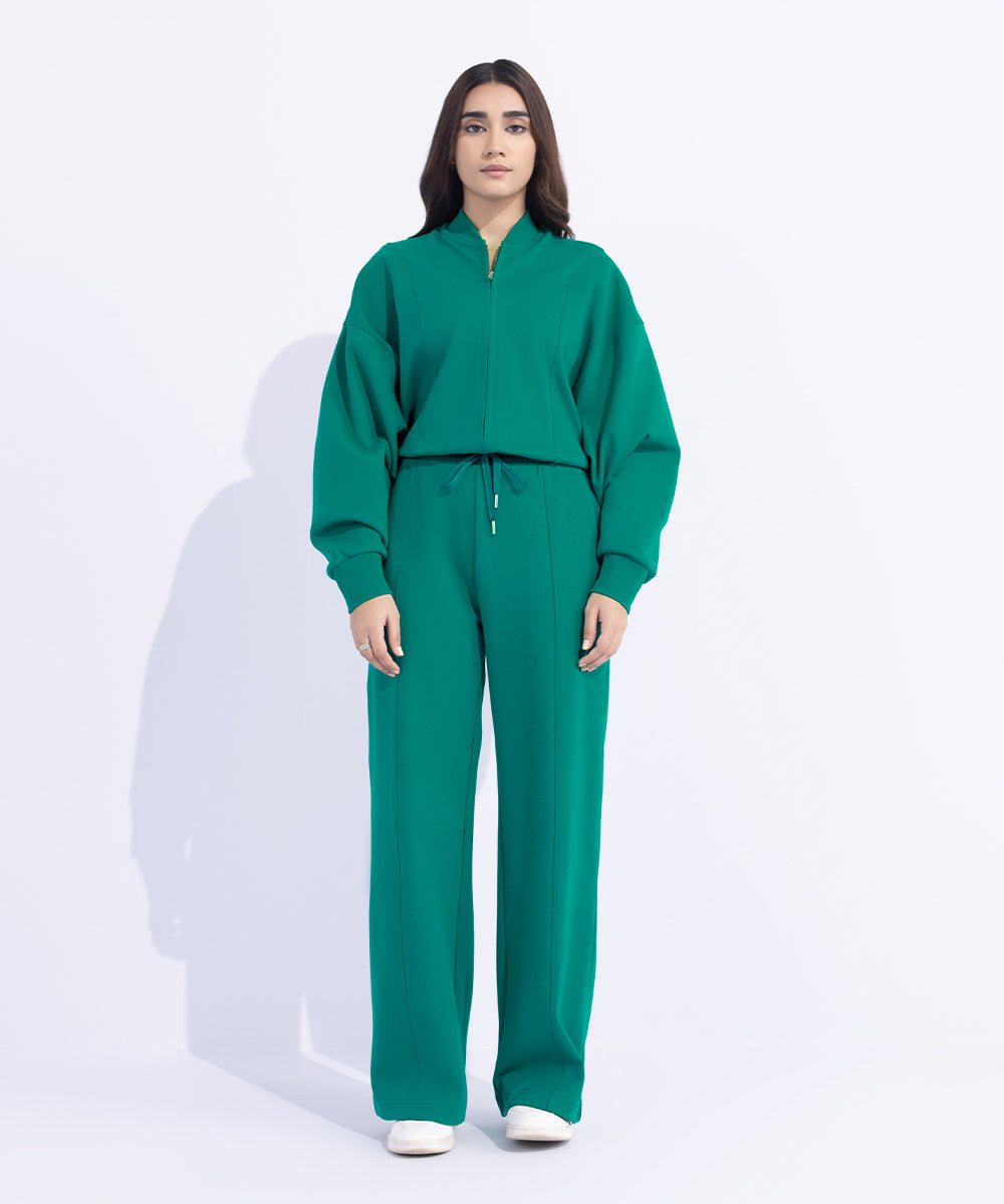 Women's Western Wear Green Trousers