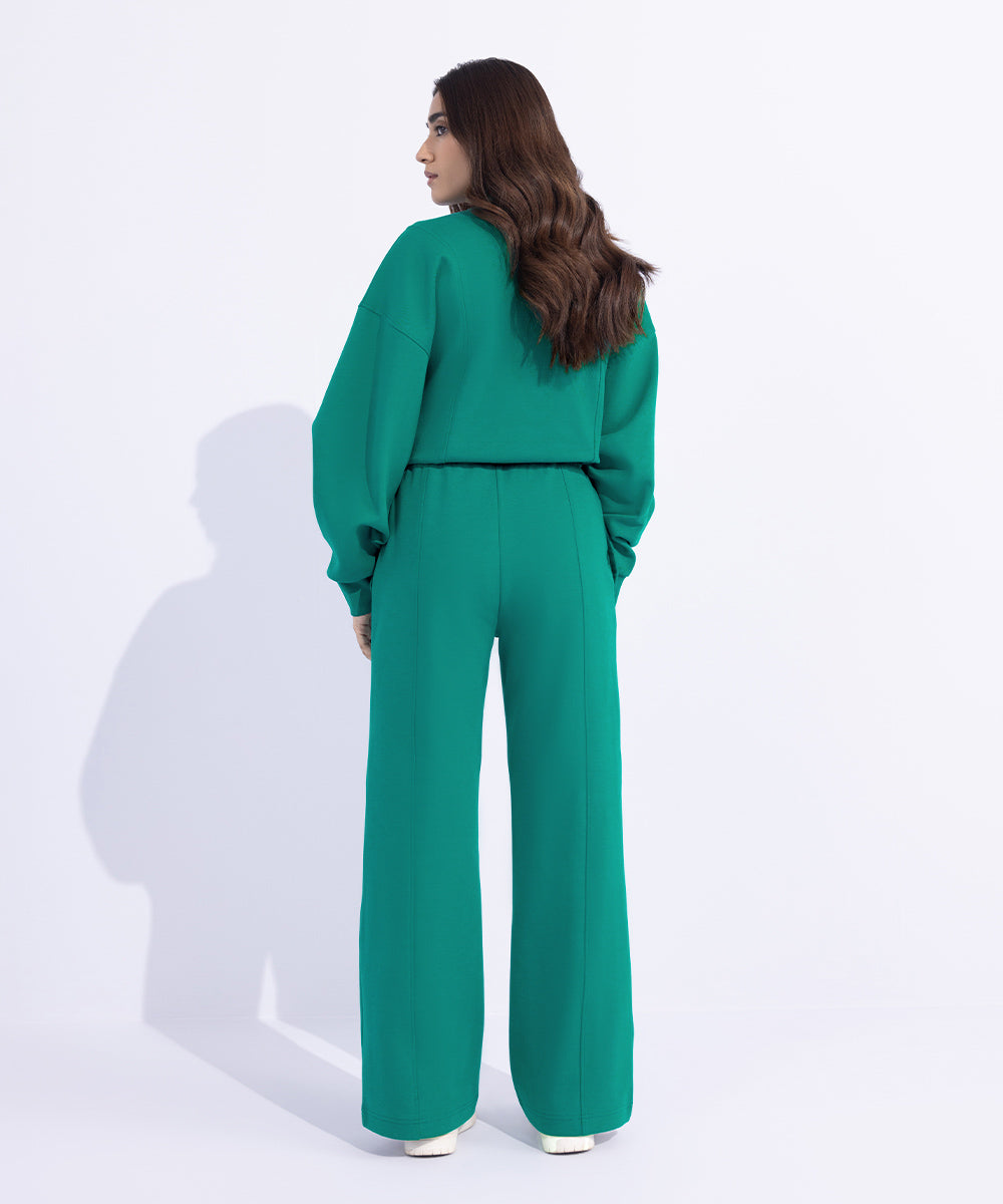 Women's Western Wear Green Trousers