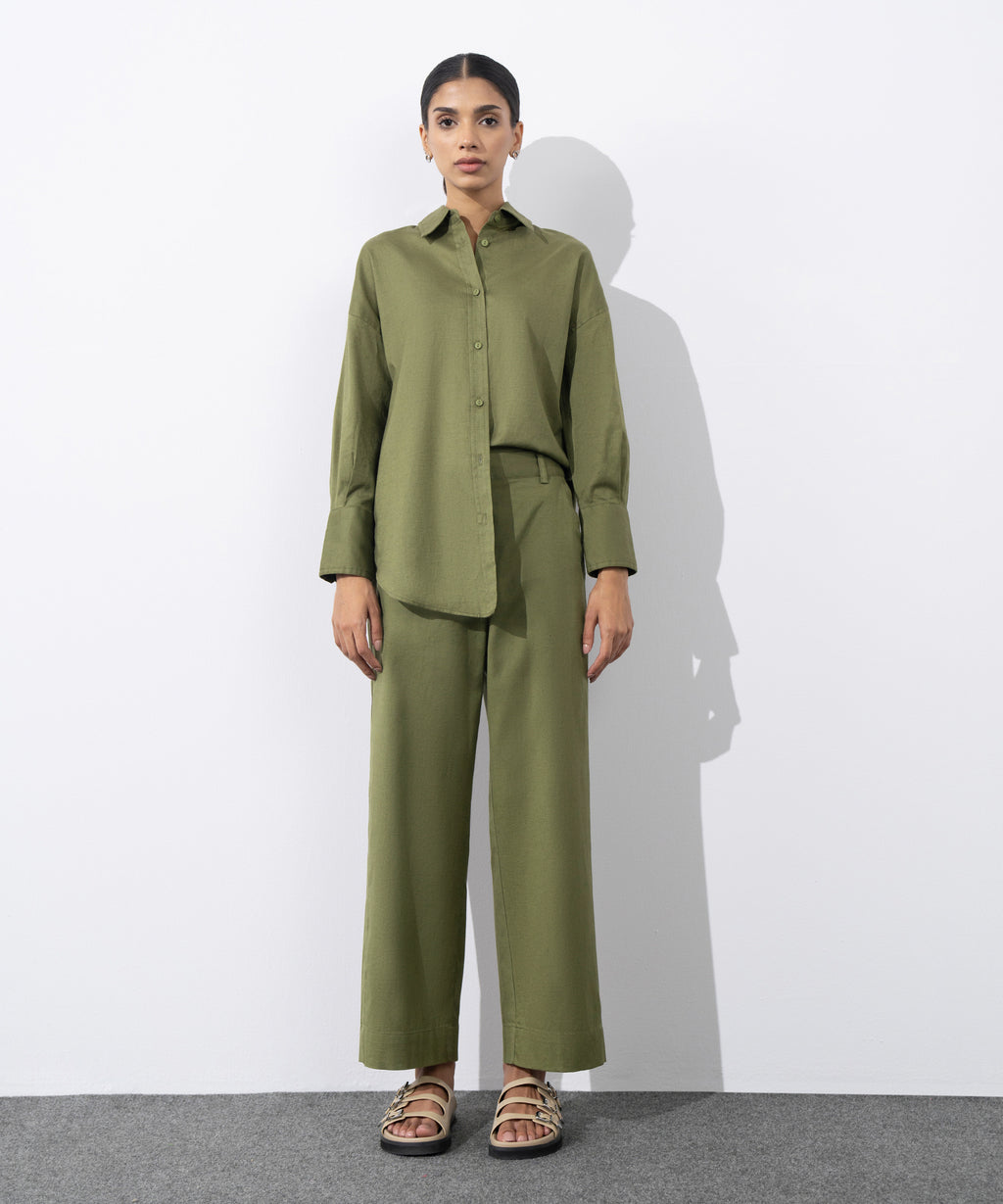 Linen Blend Trousers
