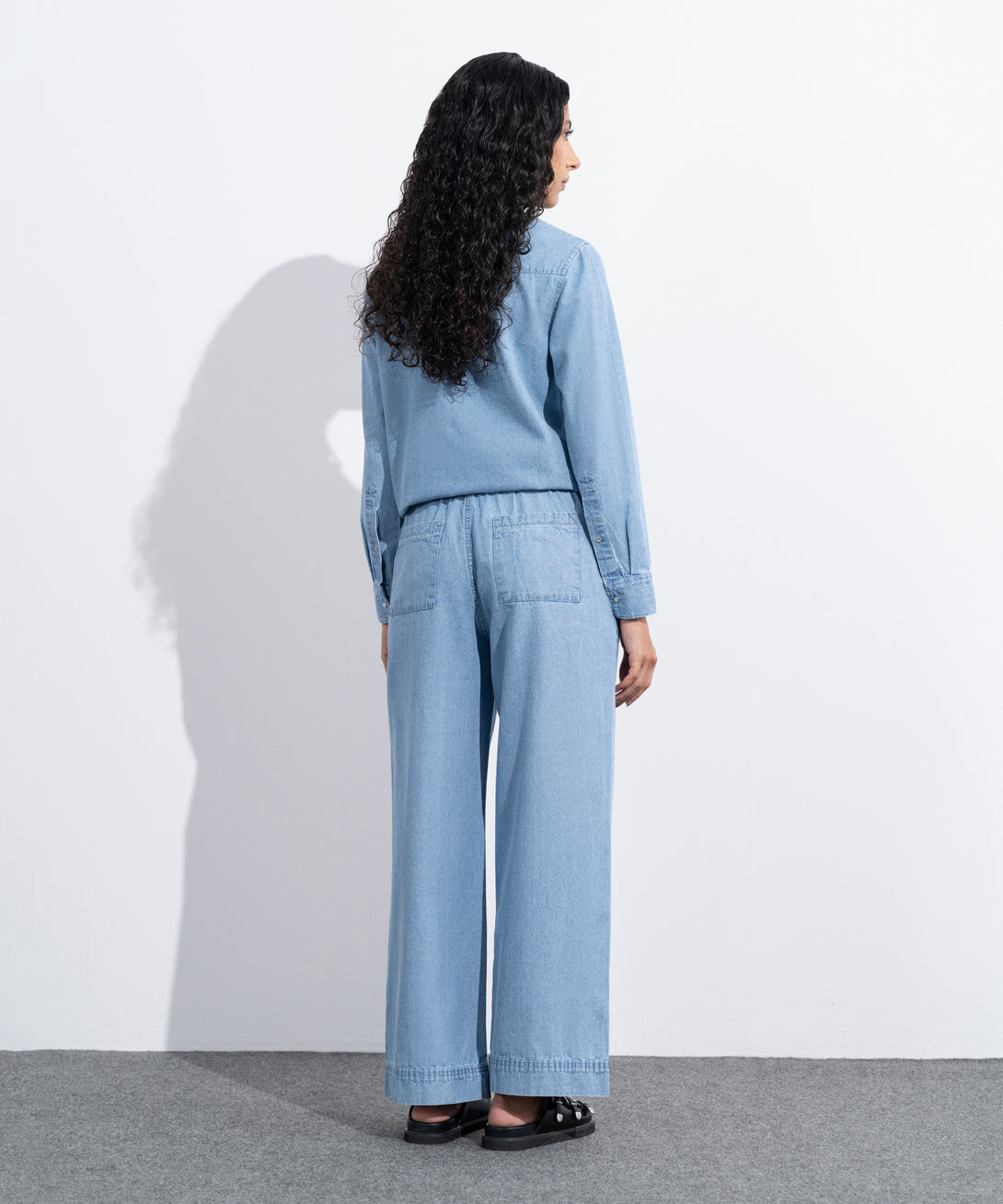 Women's Western Wear Blue Denim Pull-On Trouser