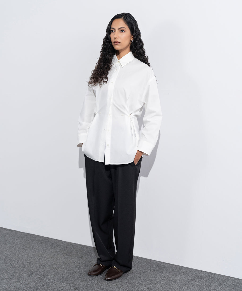 Women's Western Wear Black Slouchy Tailored Trousers