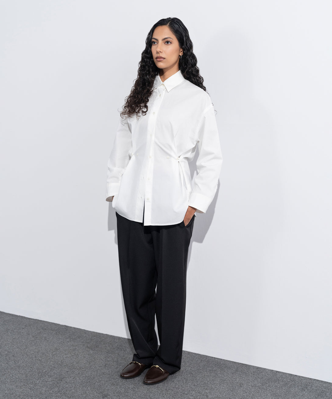 Women's Western Wear Black Slouchy Tailored Trousers