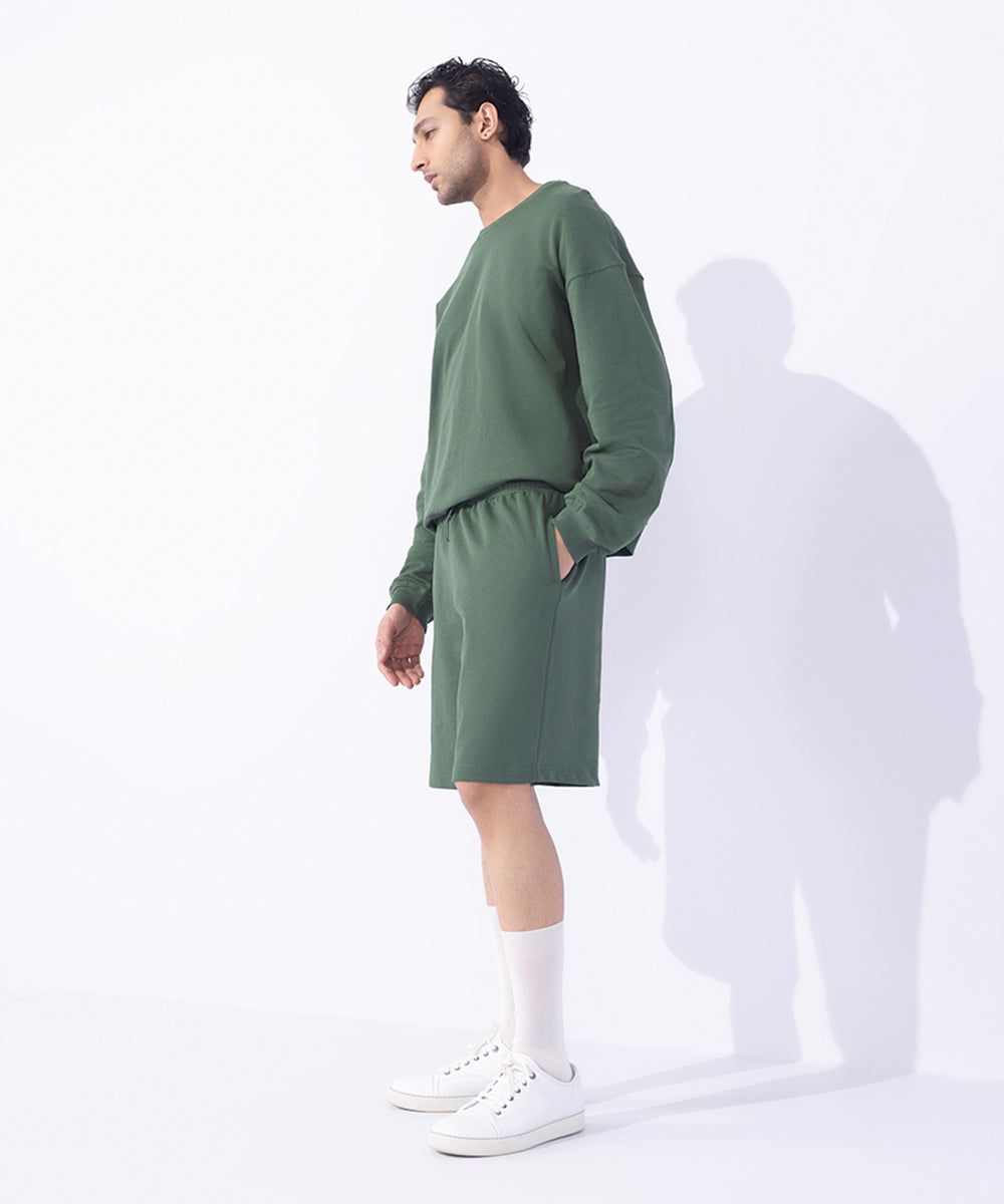 Unisex Western Wear Green Shorts