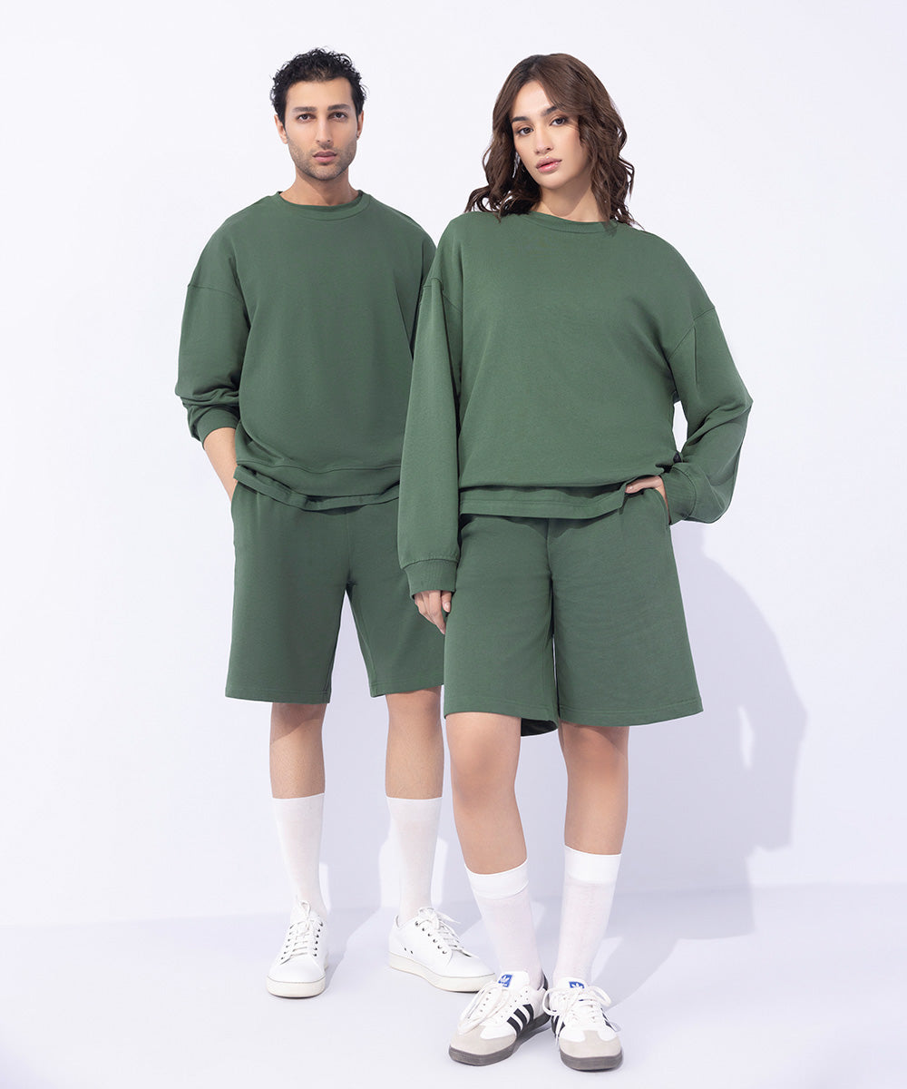 Unisex Western Wear Green Shorts