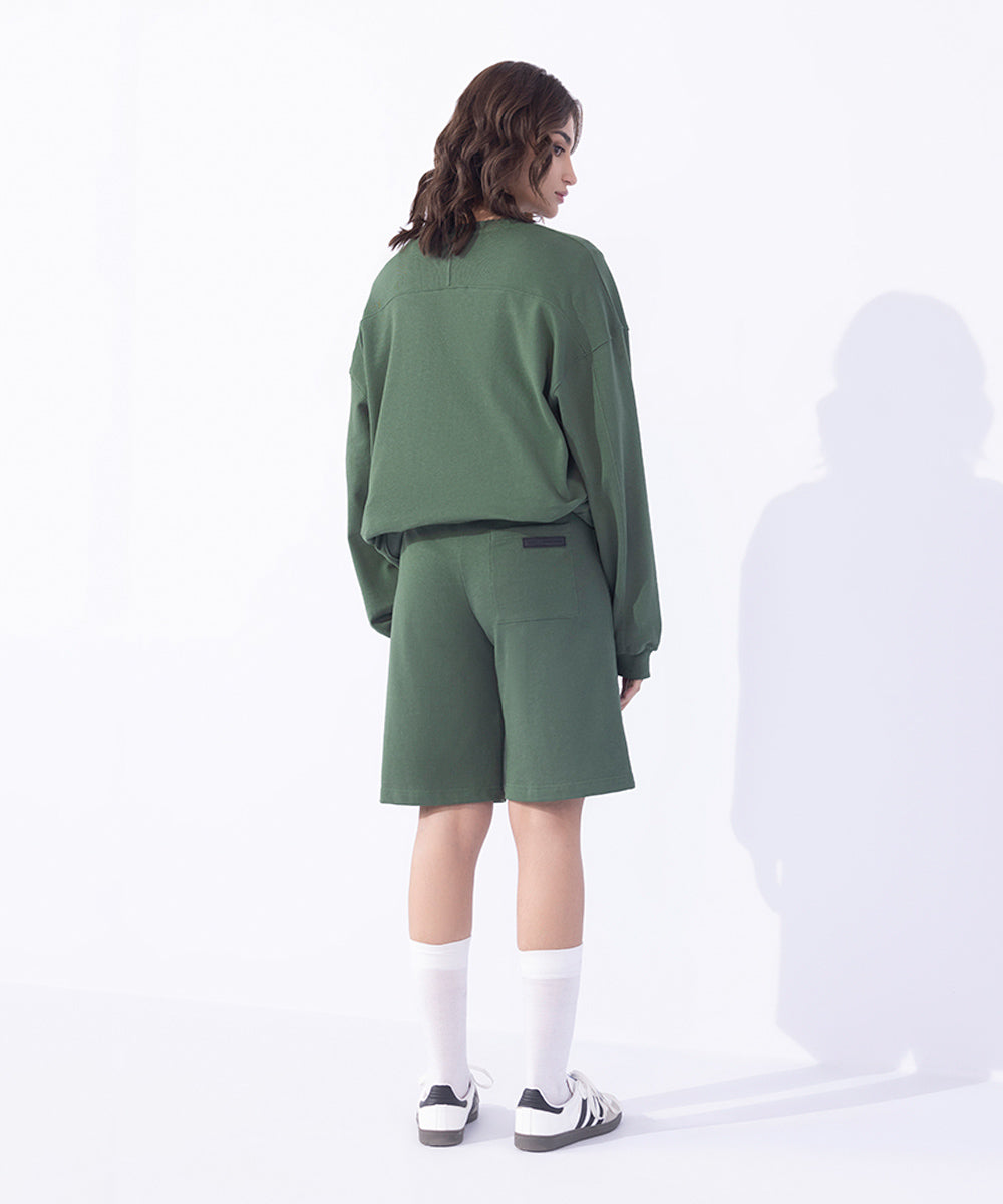 Unisex Western Wear Green Shorts