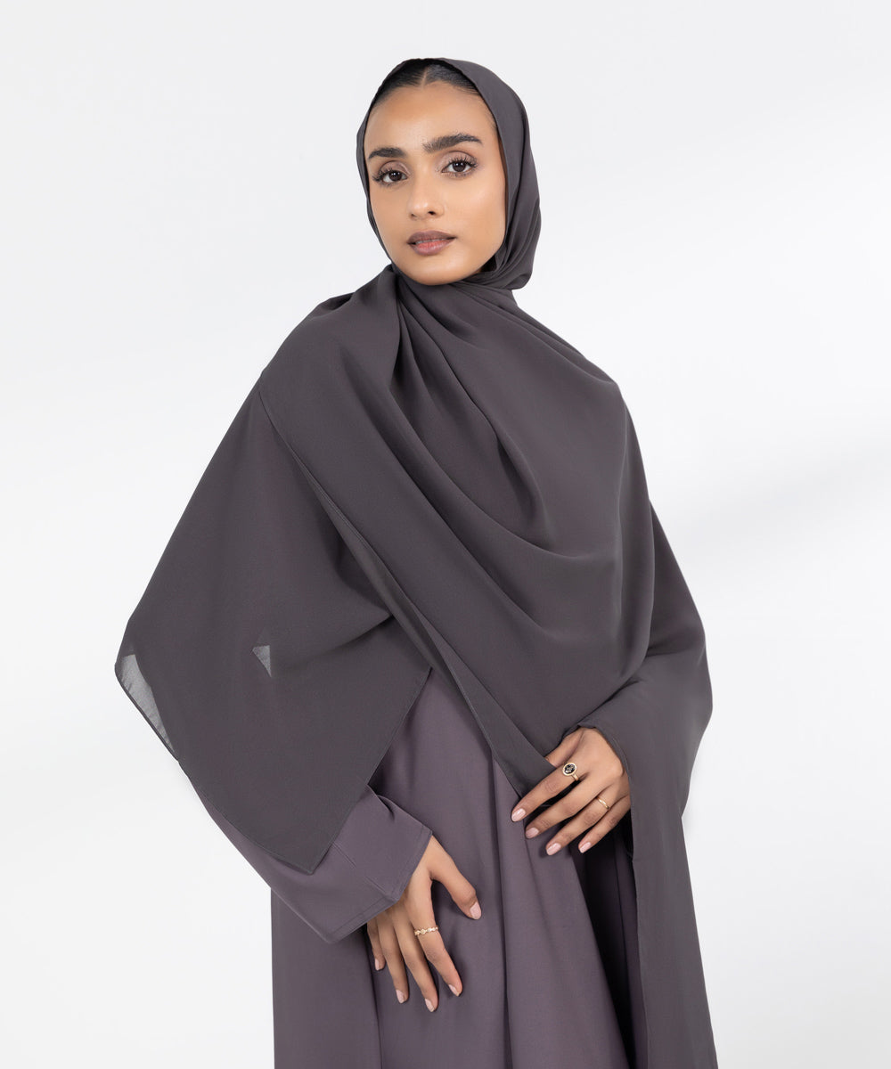 Grey Breathable Hijab