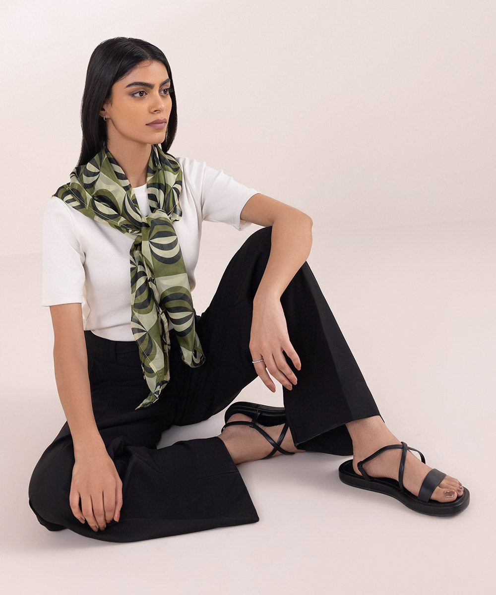 Women's Lightweight Printed Multi Polyester Scarf