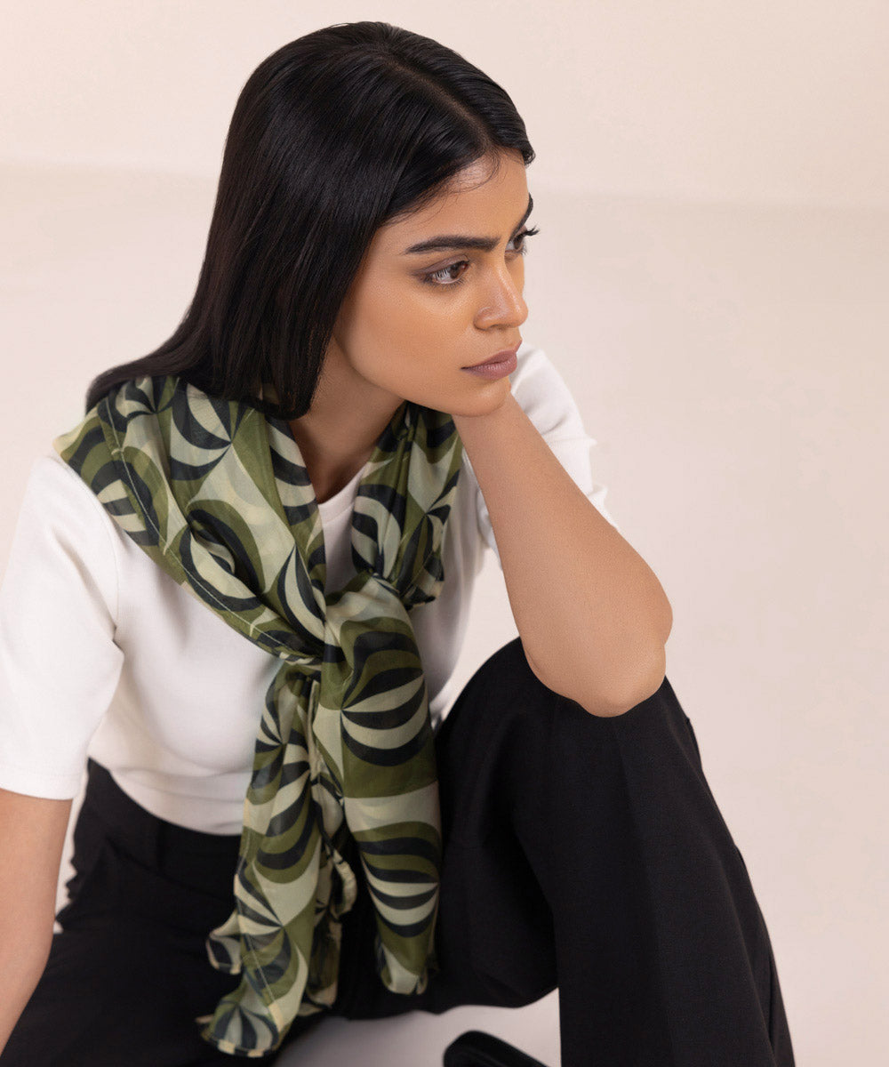 Women's Lightweight Printed Multi Polyester Scarf