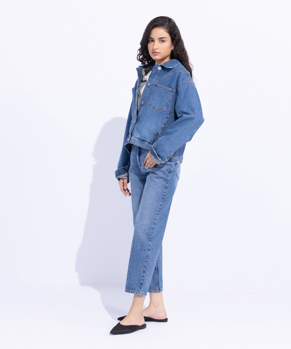 Women's Western Wear Blue Denim Jacket