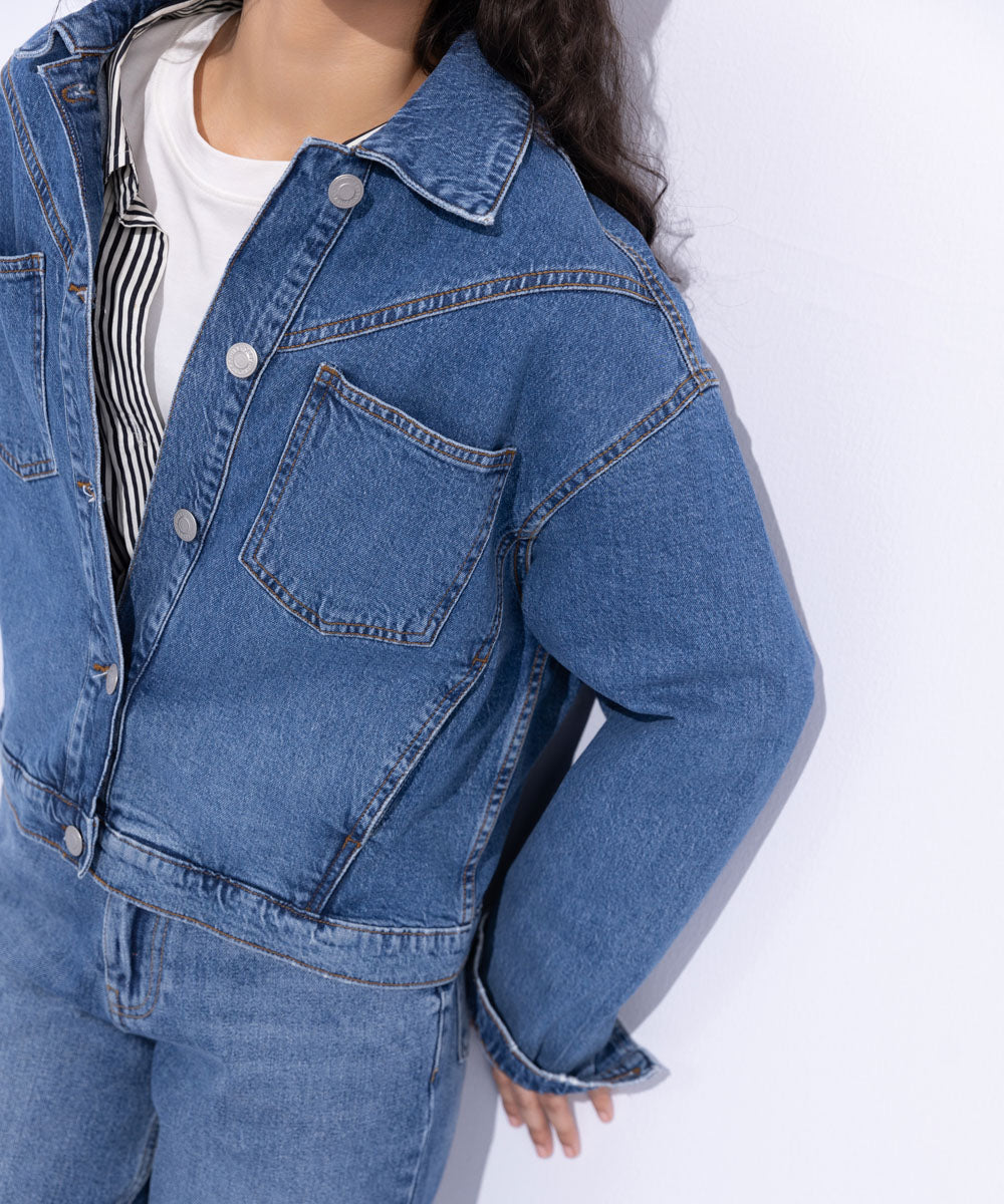 Women's Western Wear Blue Denim Jacket