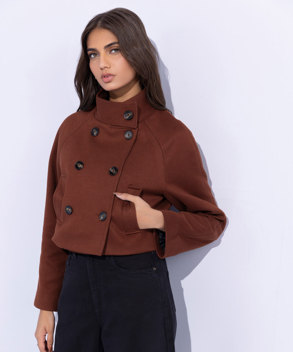 Cropped Double-Breasted Coat