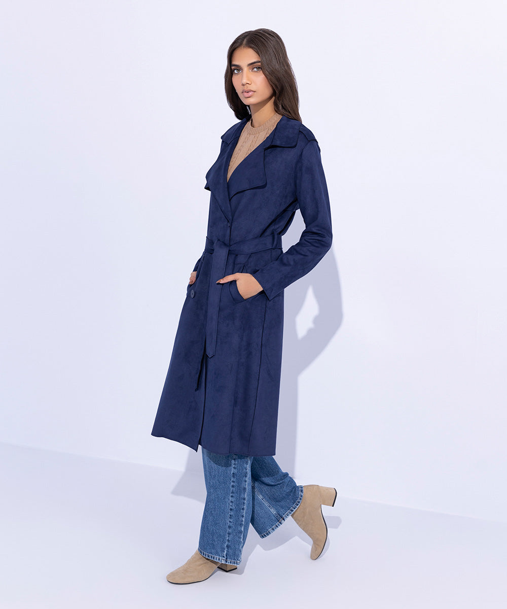 Women's Western Wear Blue Coat