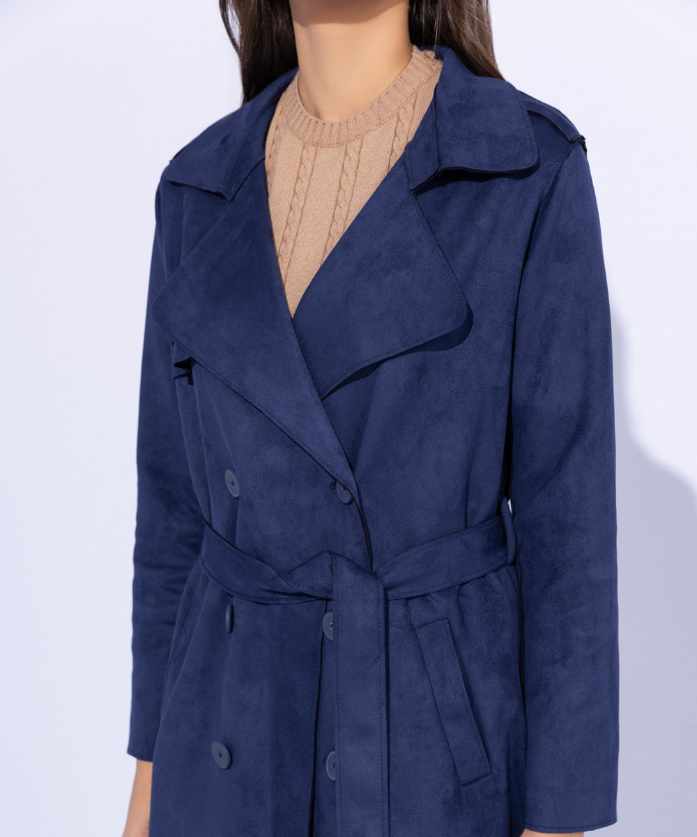 Women's Western Wear Blue Coat