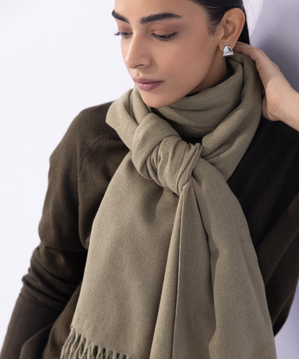 Women's Western Wear Grey Winter Scarf
