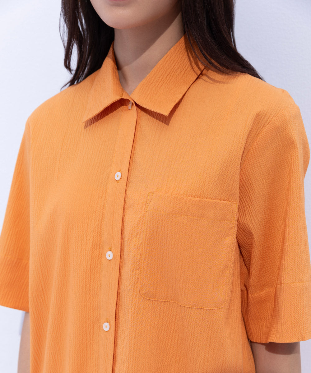 Women's Western Wear Orange Dress