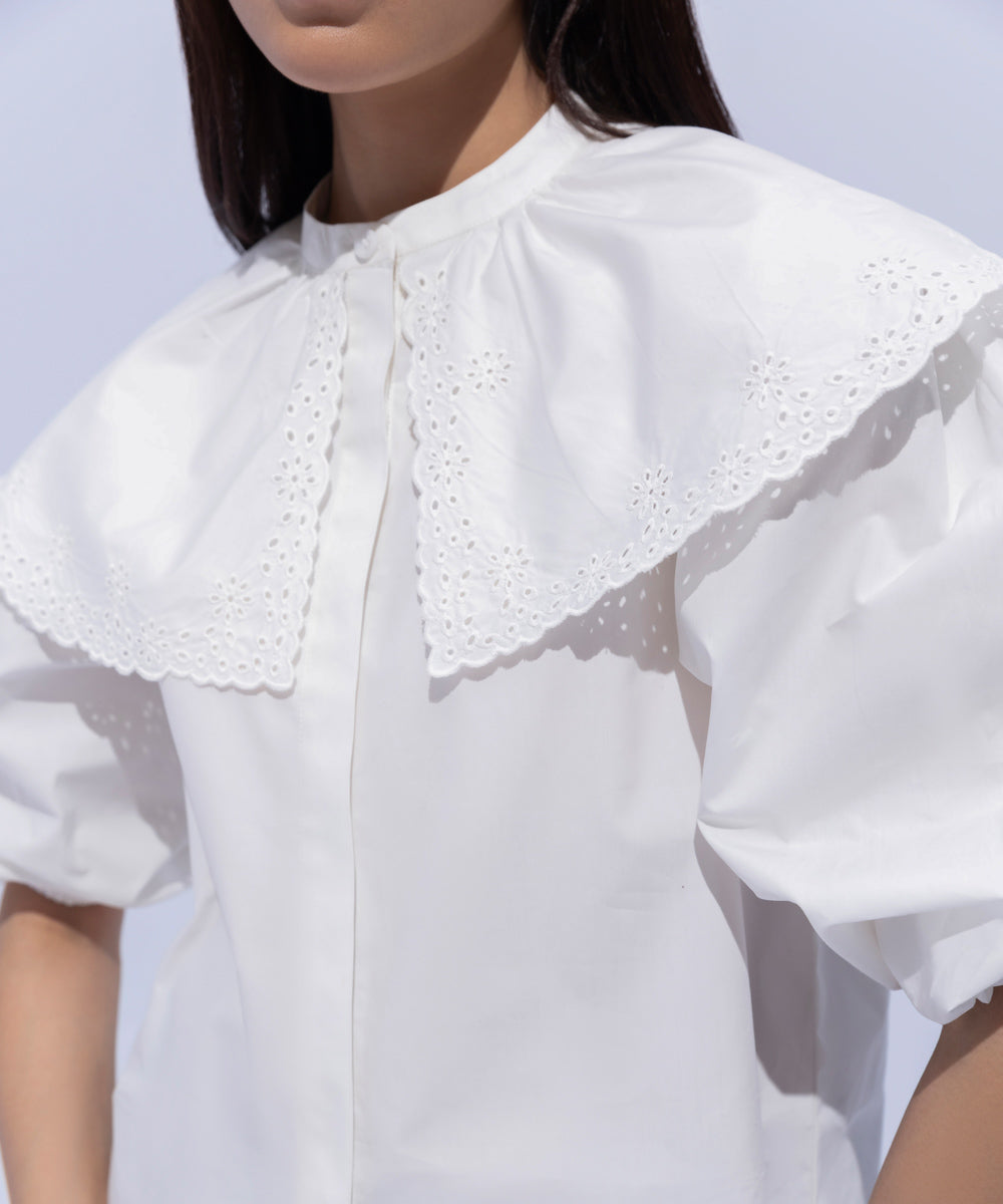 Women's Western Wear White Top