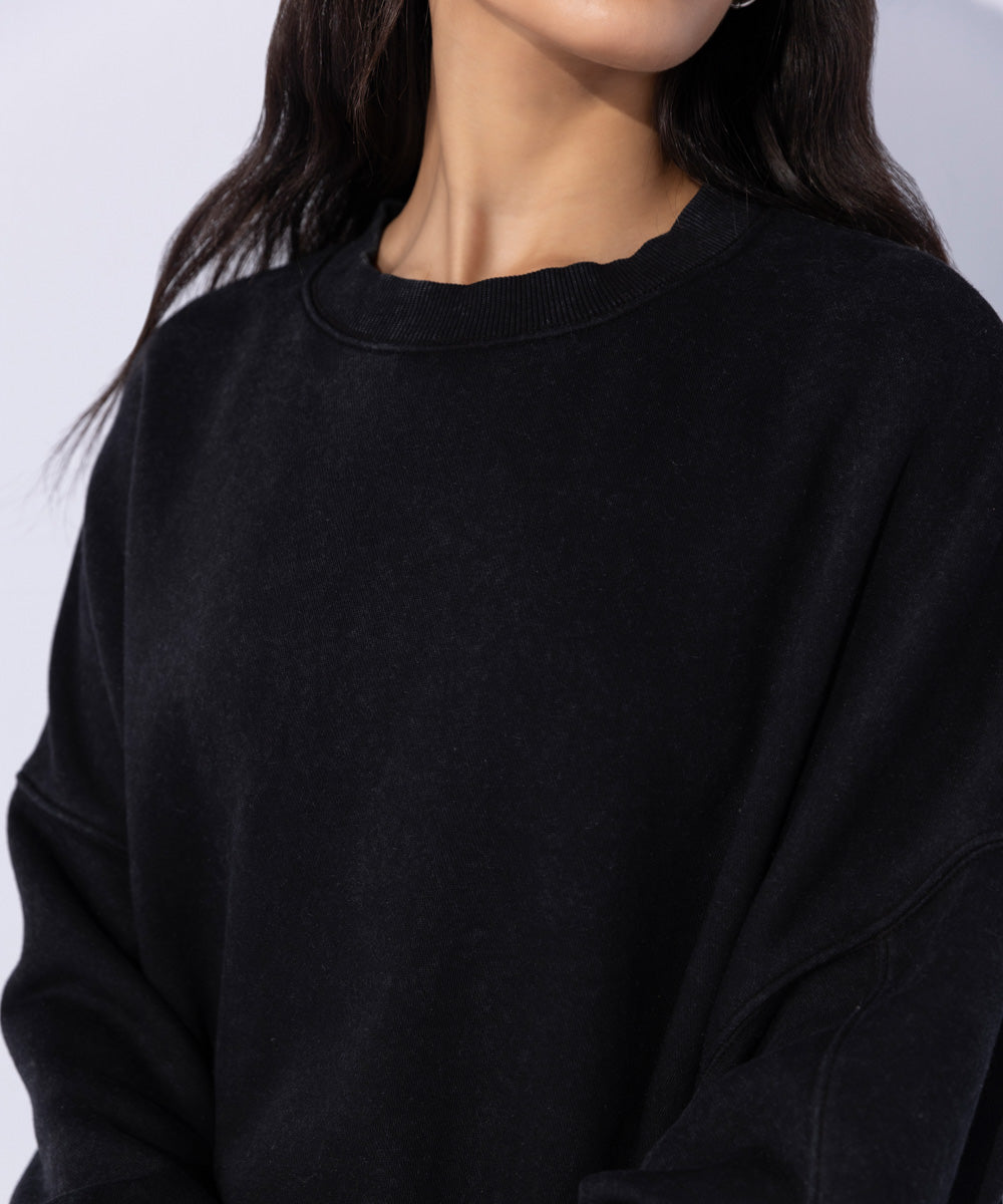 Women's Western Wear Black Sweatshirt
