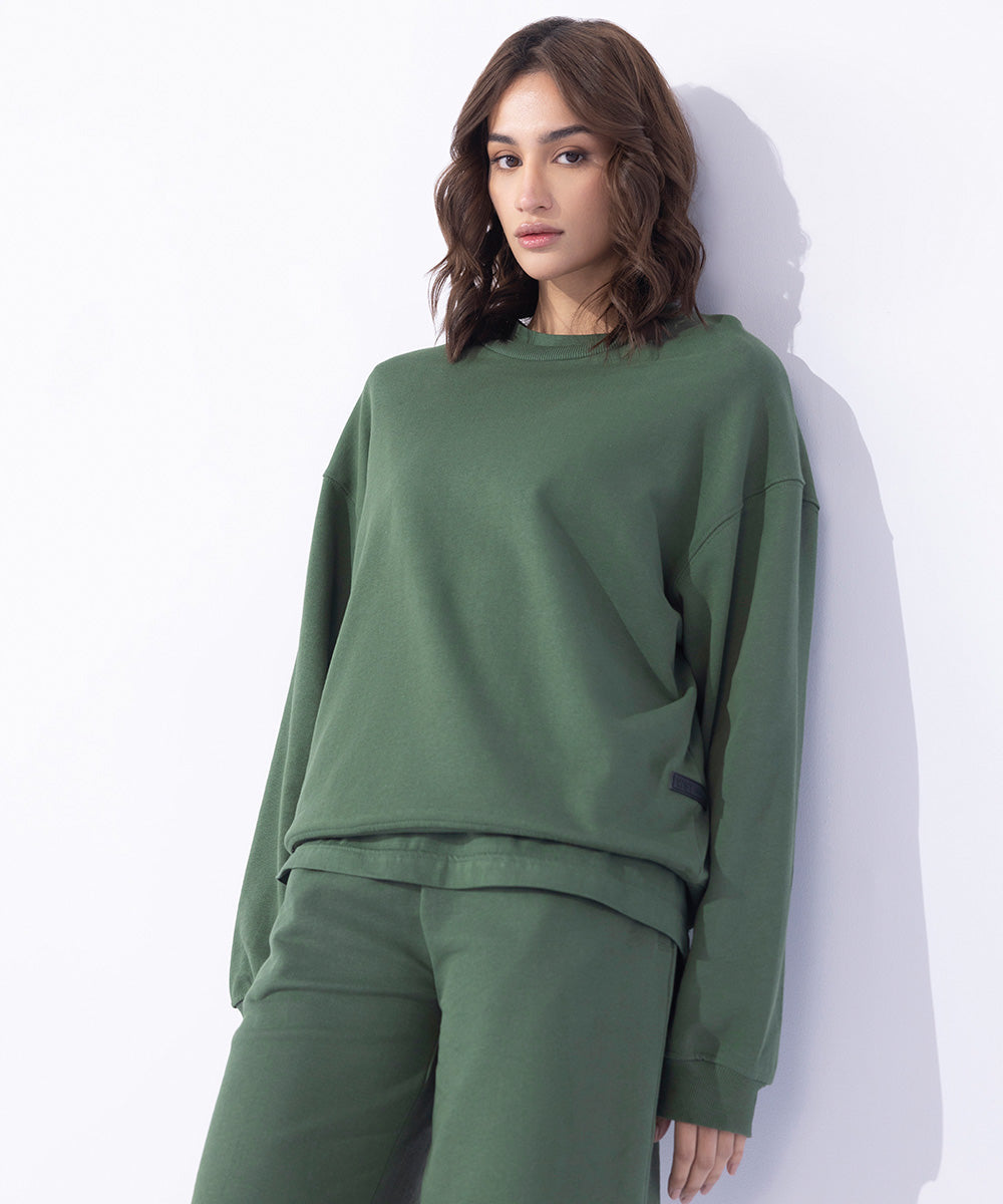 Unisex Western Wear Green Sweatshirt