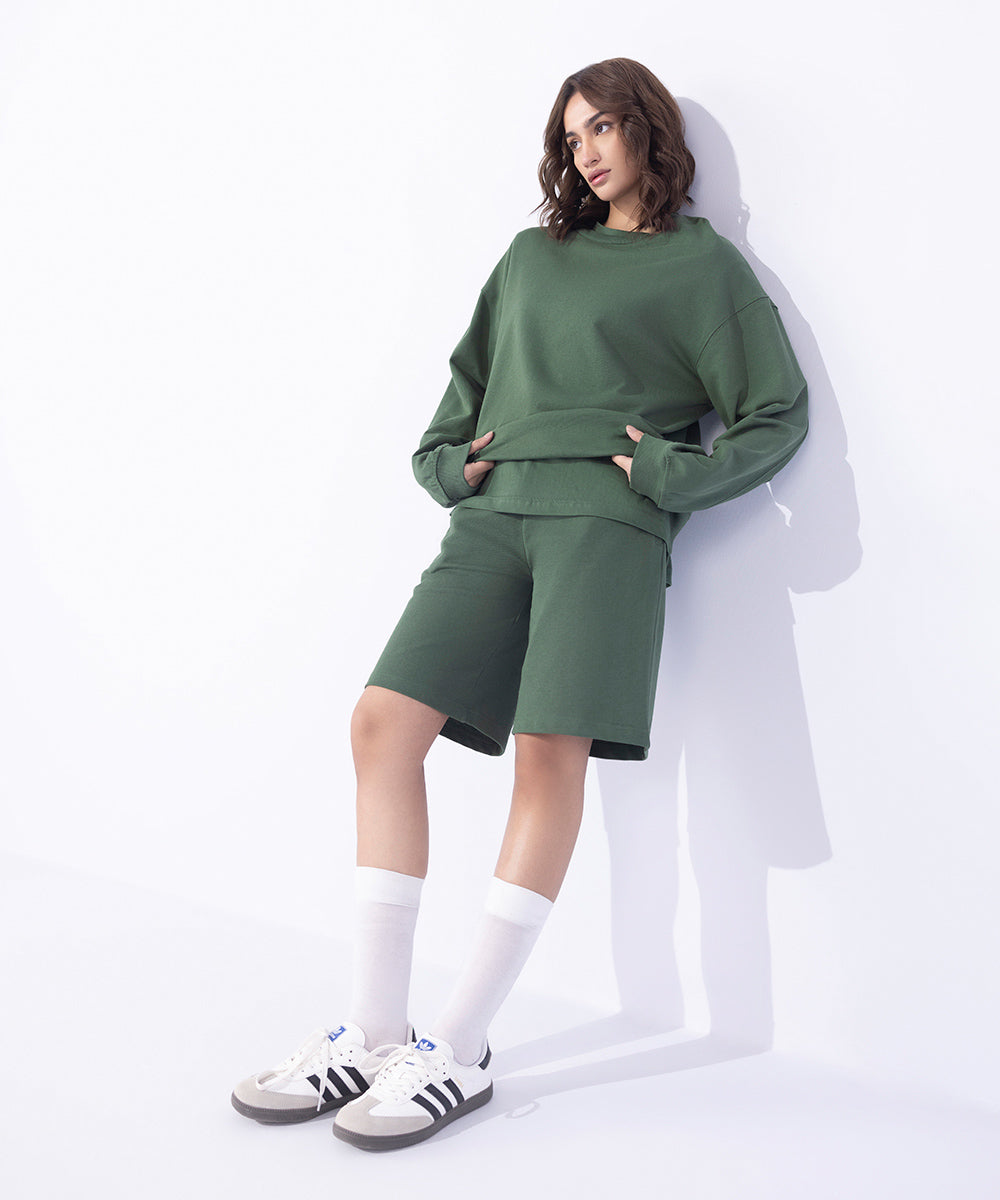 Unisex Western Wear Green Sweatshirt