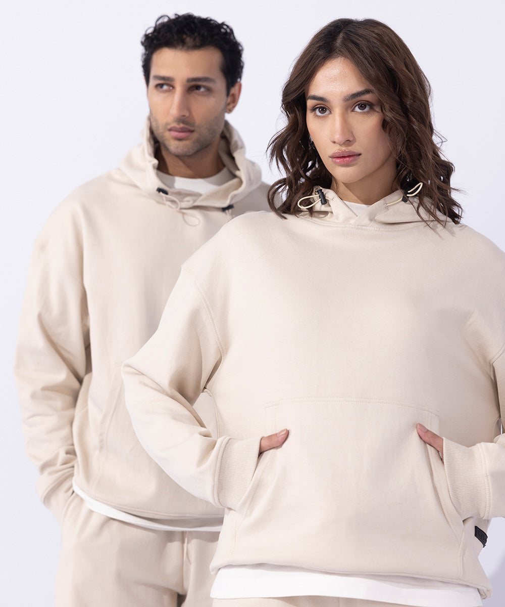 Unisex Western Wear Off White Hoodie