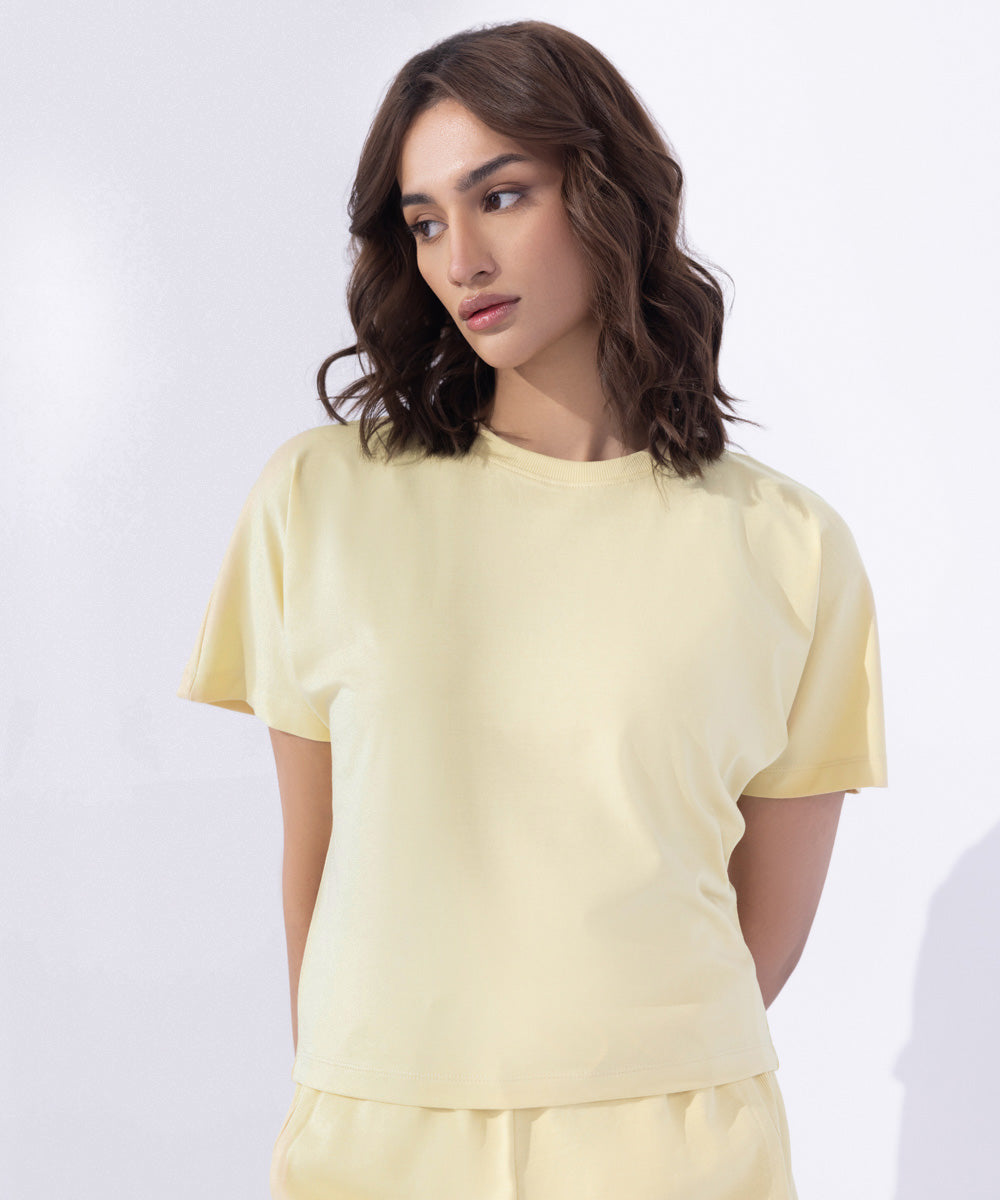 Women's Western Wear Yellow T-Shirt