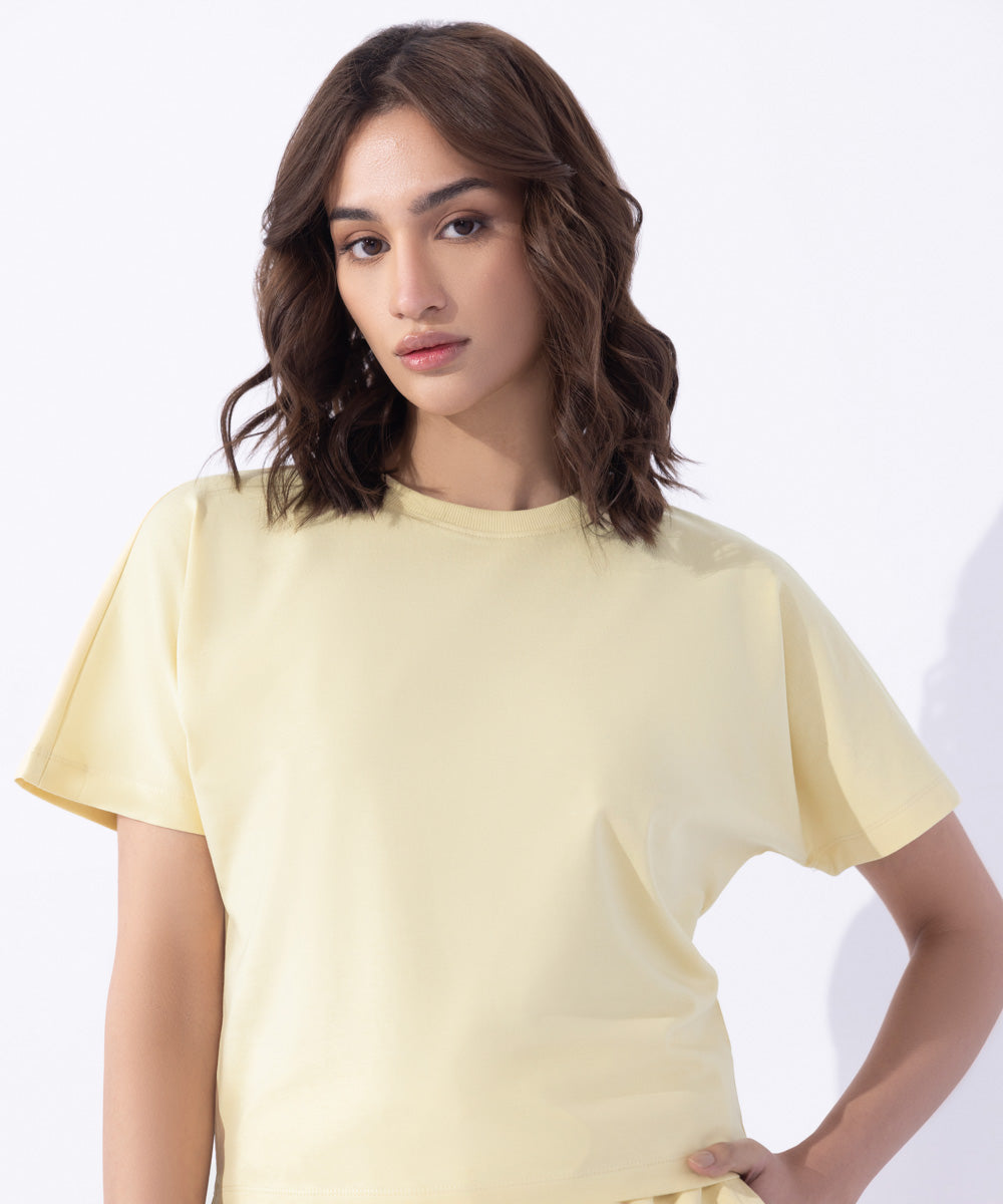 Women's Western Wear Yellow T-Shirt