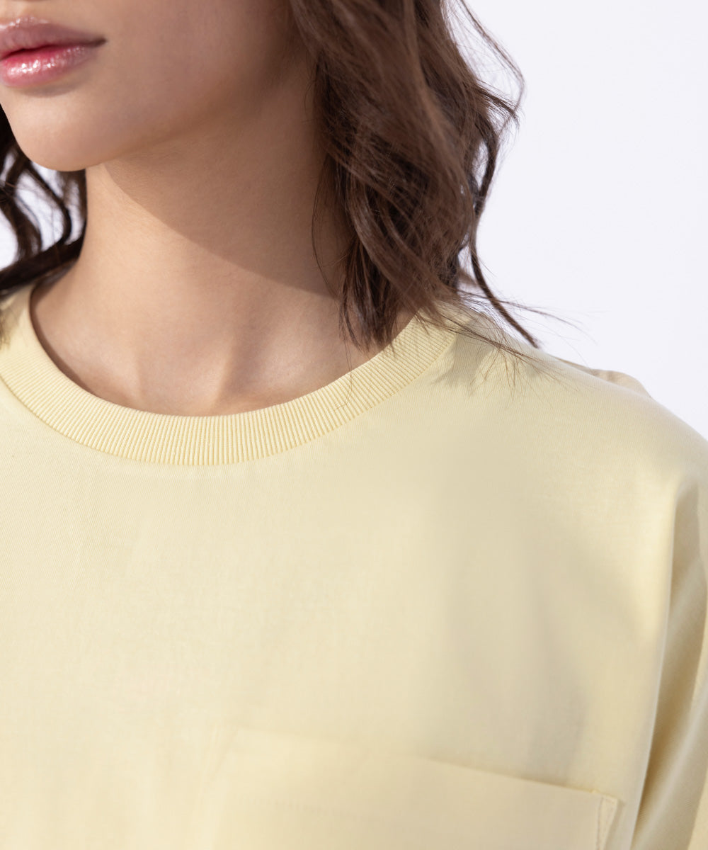 Women's Western Wear Yellow T-Shirt