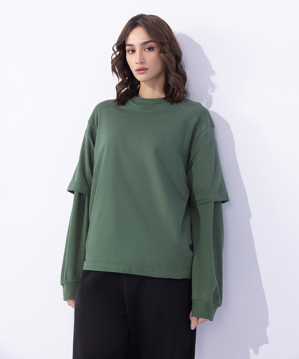 Unisex Western Wear Green T-Shirt