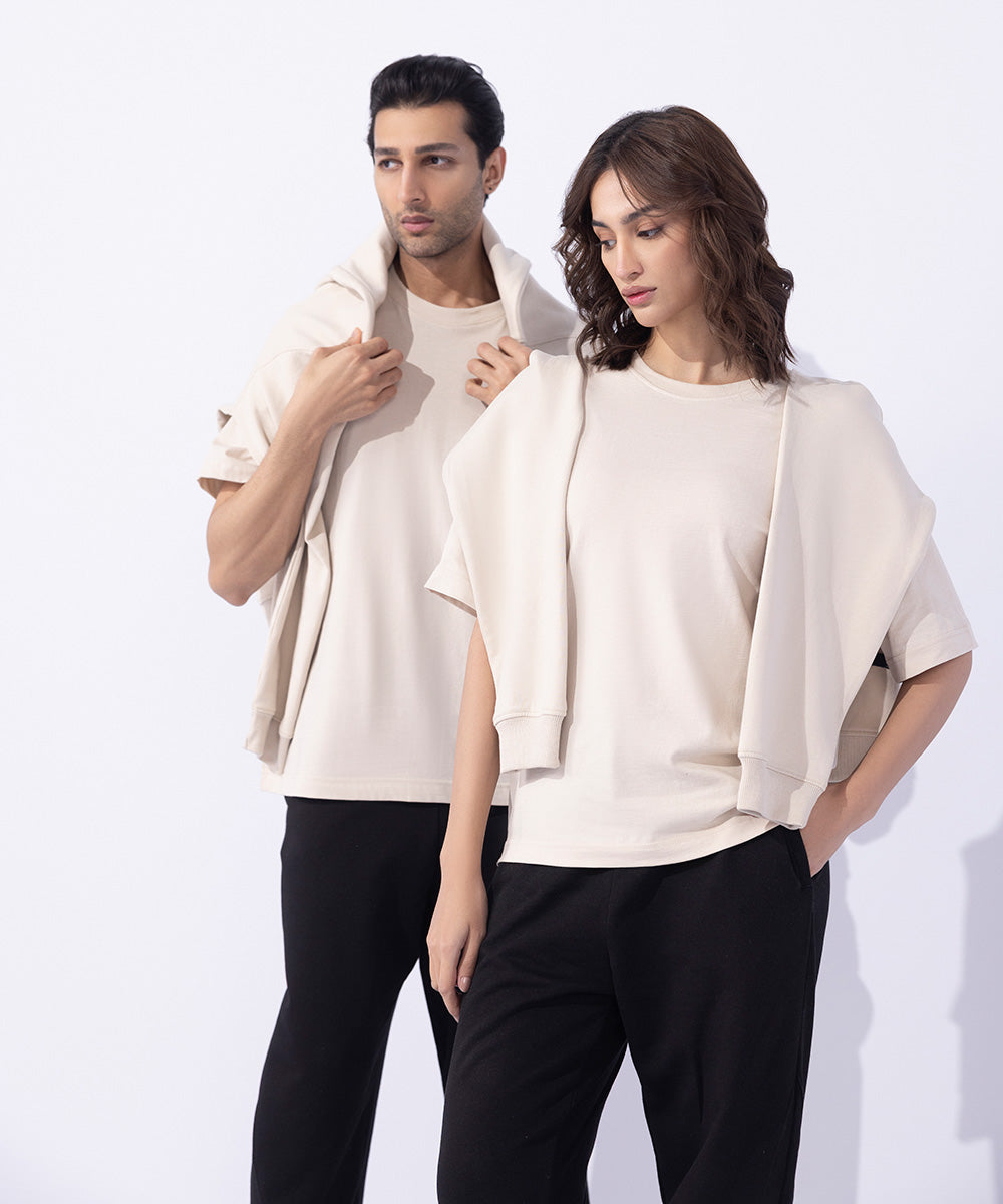 Unisex Western Wear Off White T-Shirt