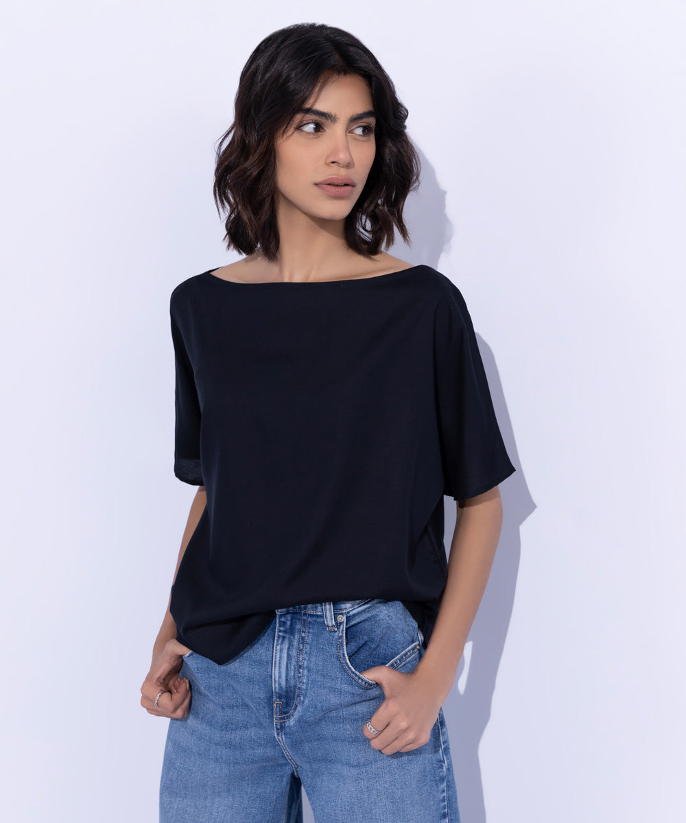 Slash Neck Top