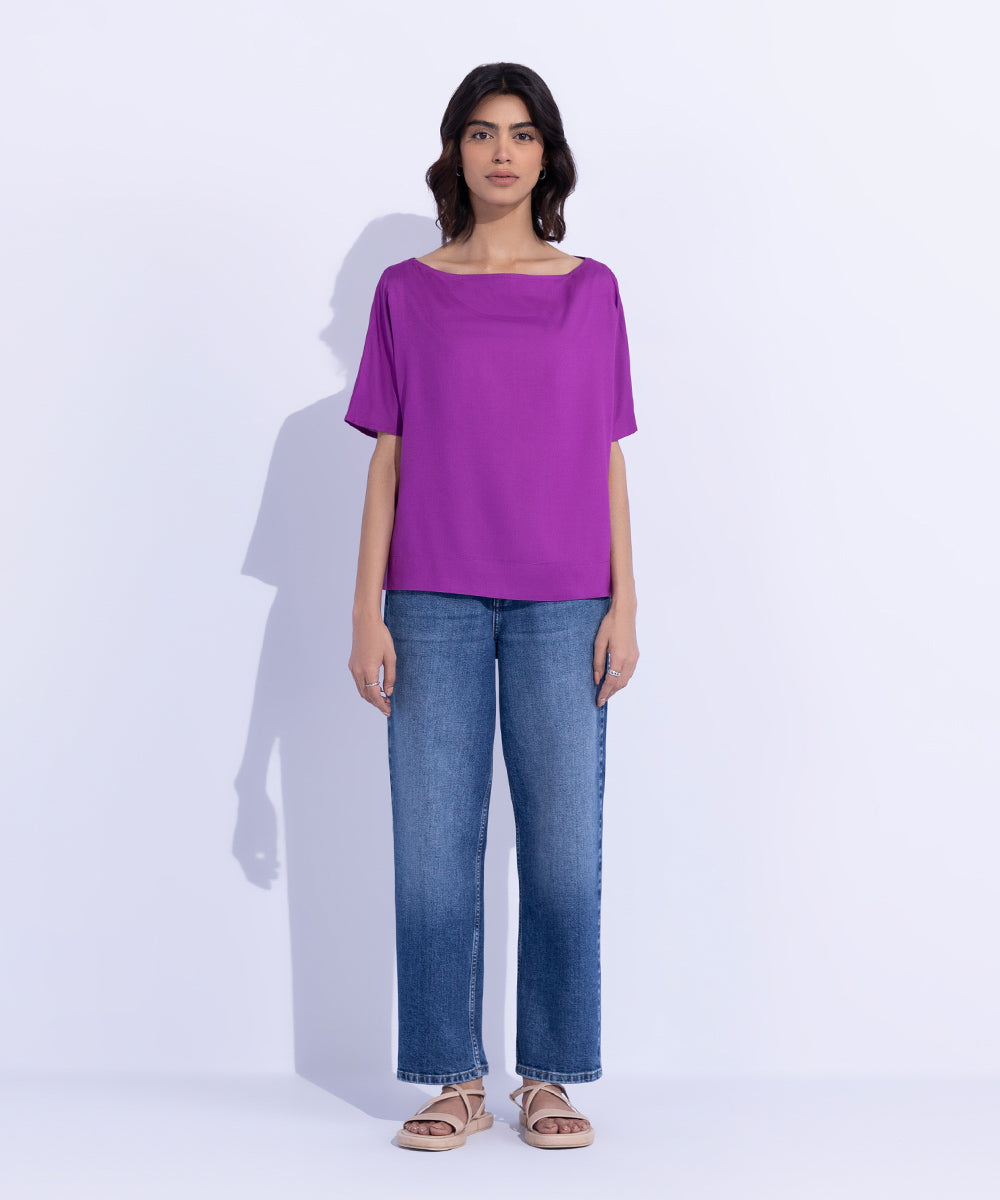 Slash Neck Top