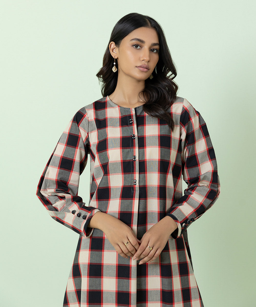 Women's Pret Yarn Dyed Solid Multi A-Line Shirt