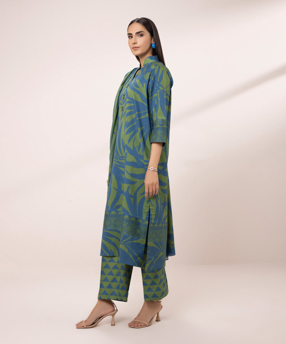 Women's Unstitched Lawn Printed Multi 3 Piece Suit