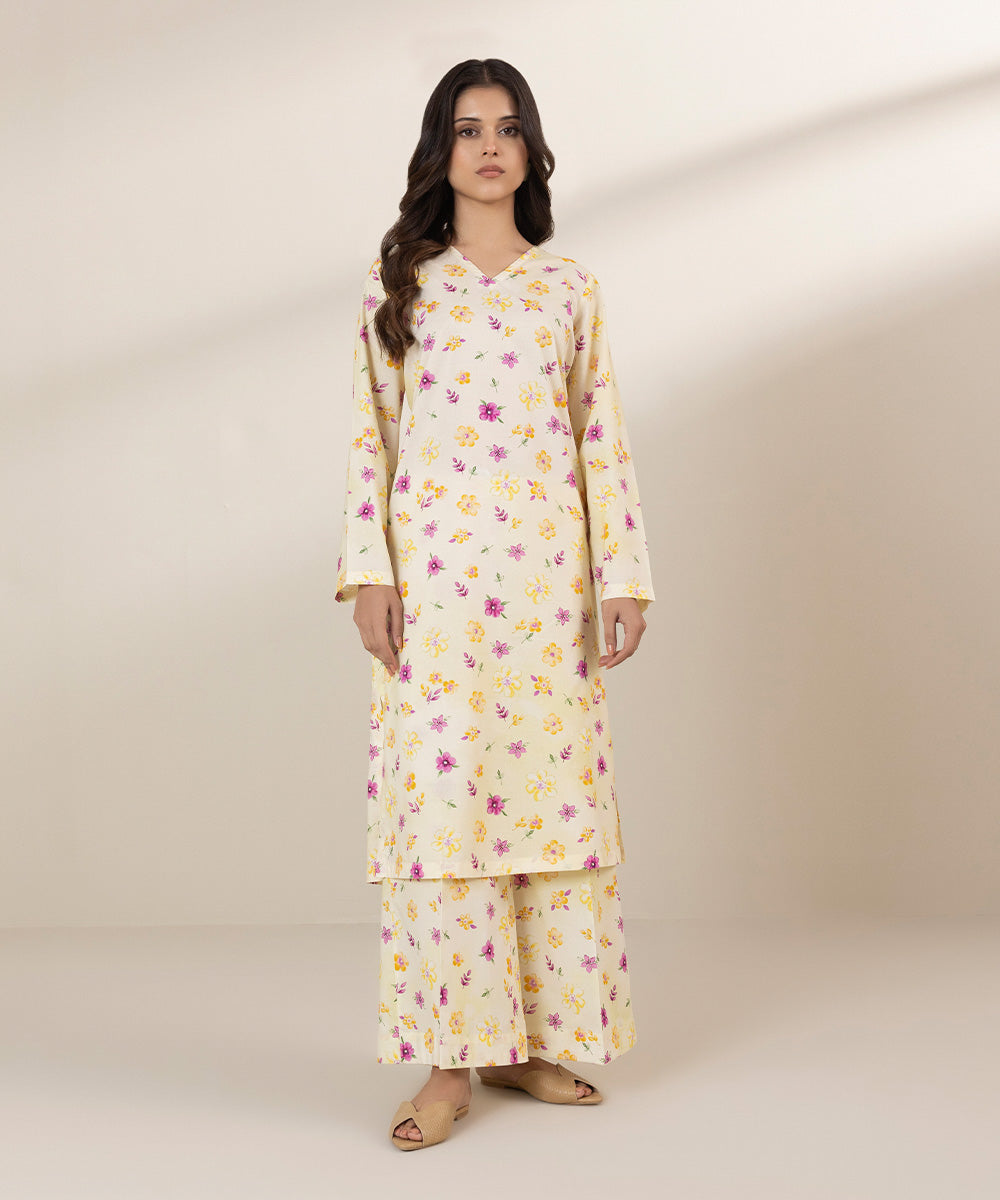 Women's Pret Cotton Viscose Printed Multi Straight Shirt