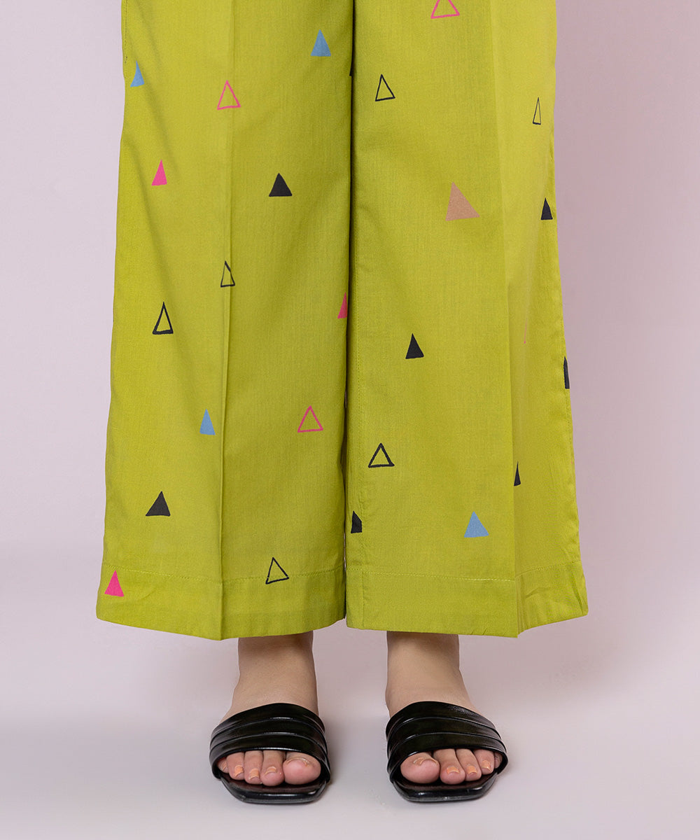 Women's Pret Lawn Printed Green Culottes