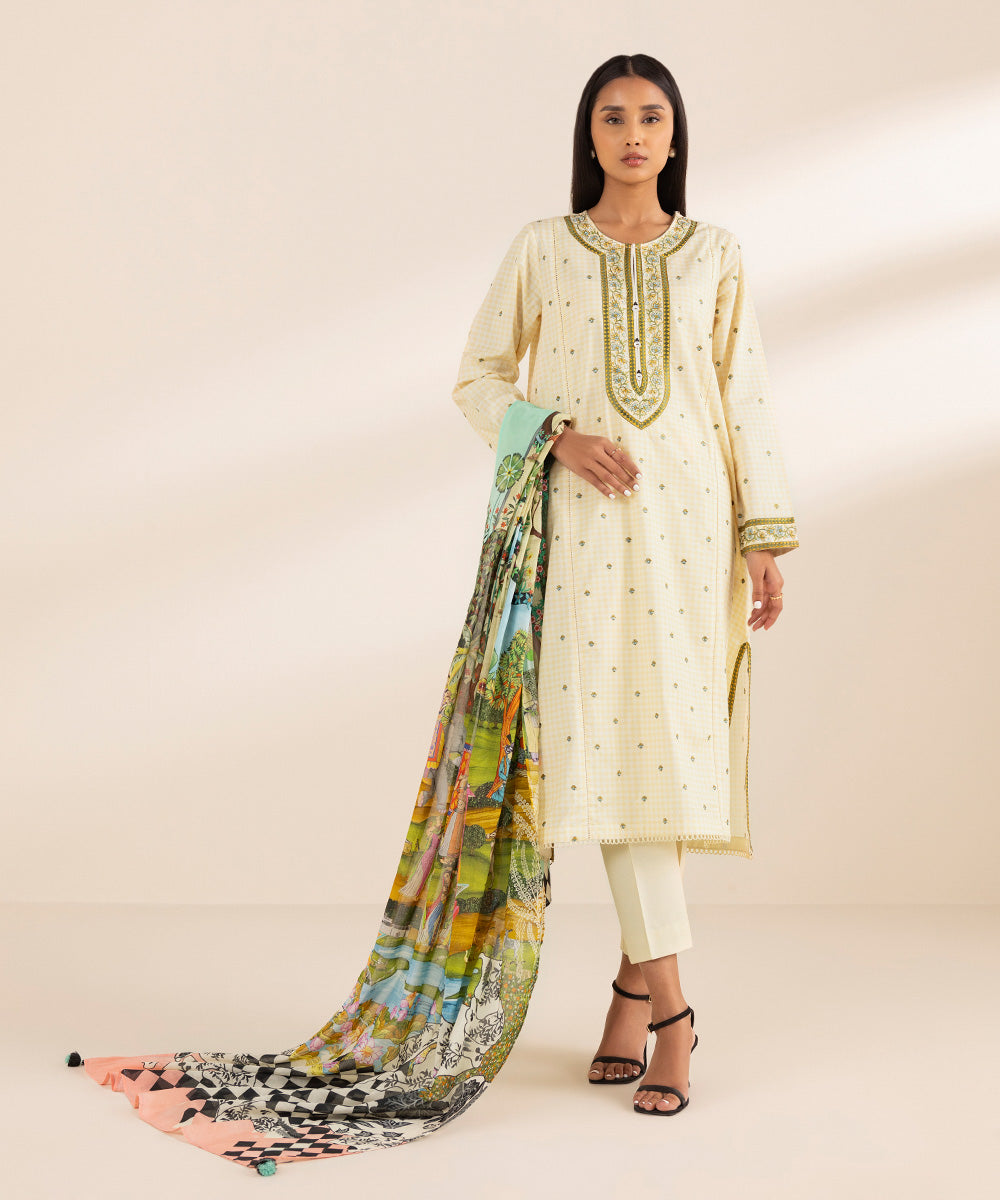 Women's Fine Voile Printed Multi Dupatta