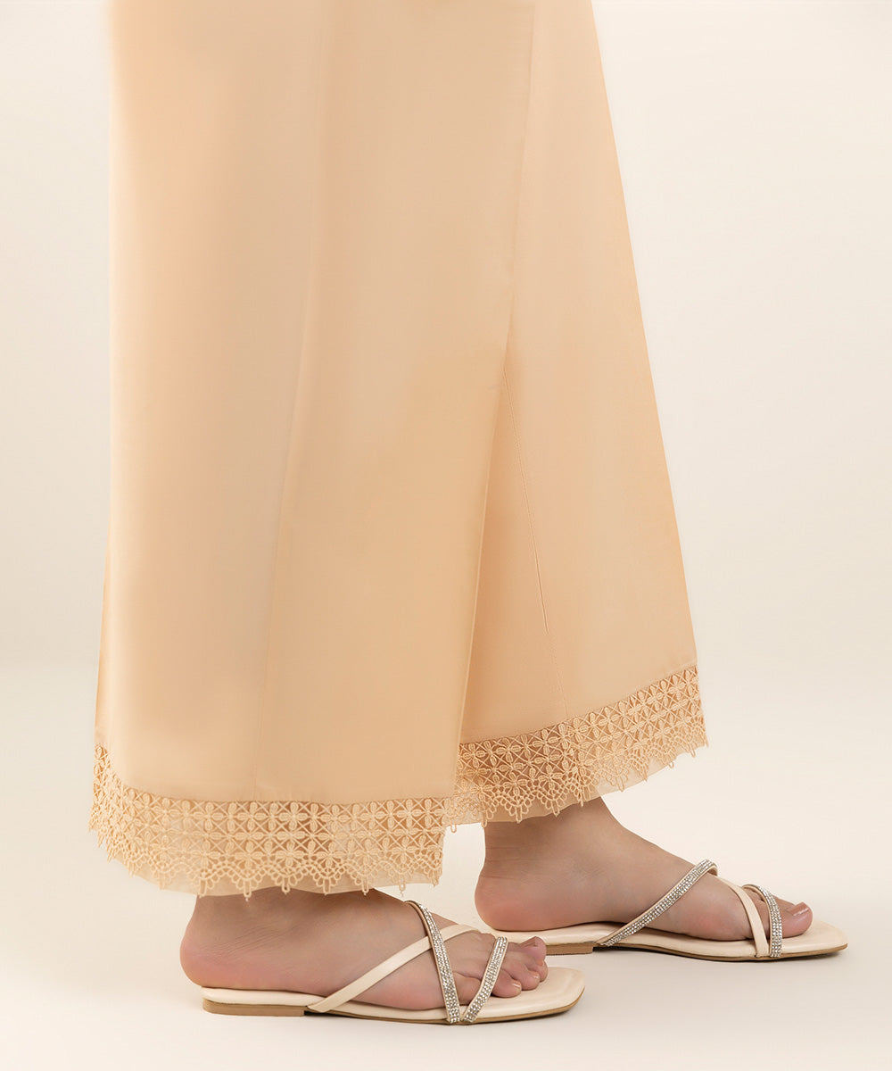 Women's Pret Cambric Beige Dyed Culottes