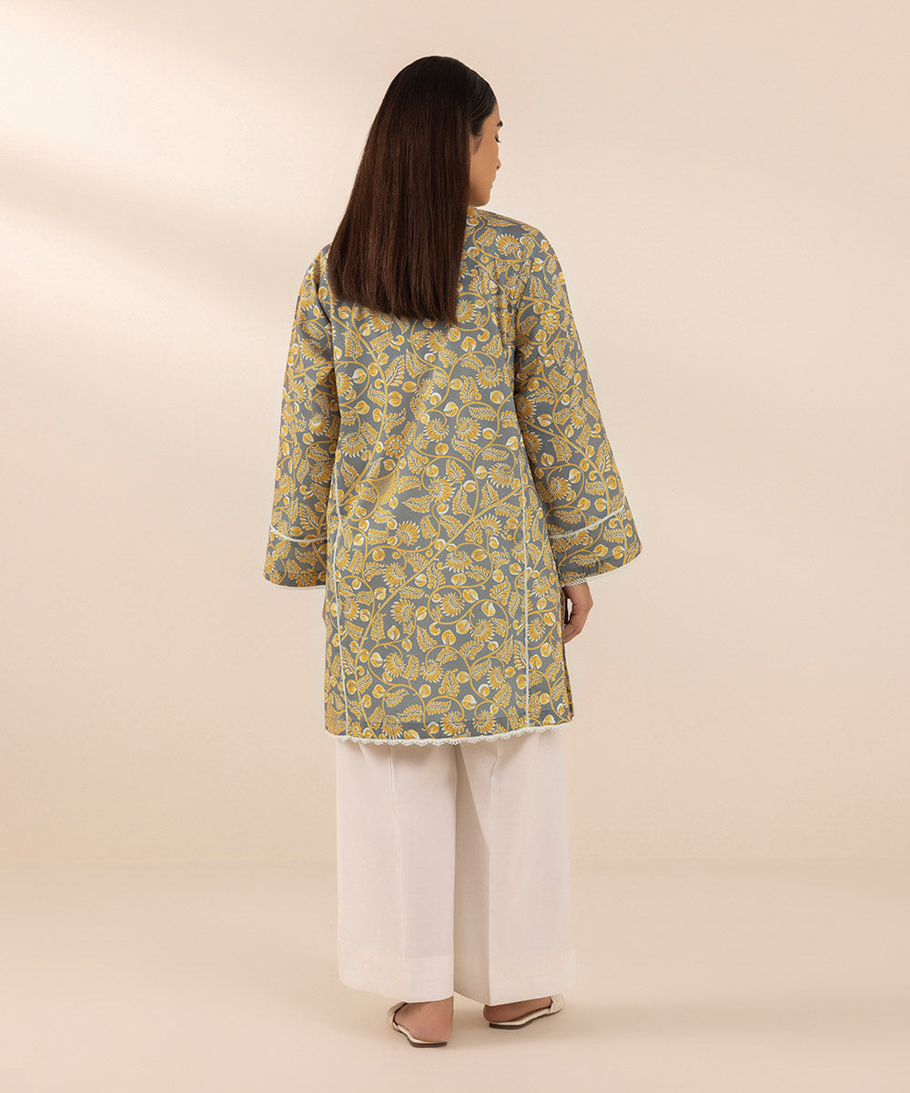 Women's Pret Dobby Multi Printed Boxy Shirt