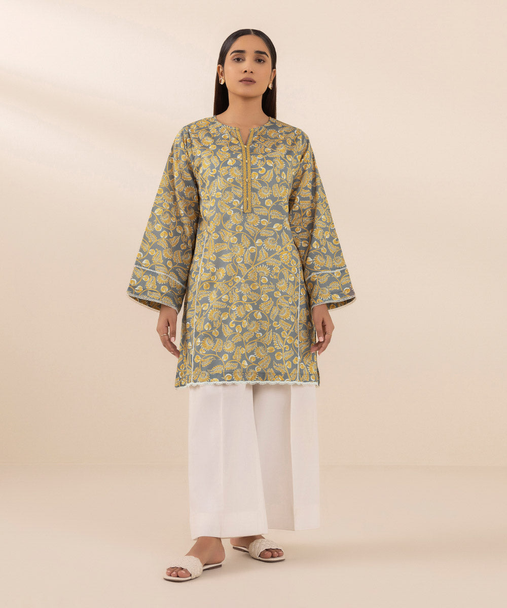 Women's Pret Dobby Multi Printed Boxy Shirt