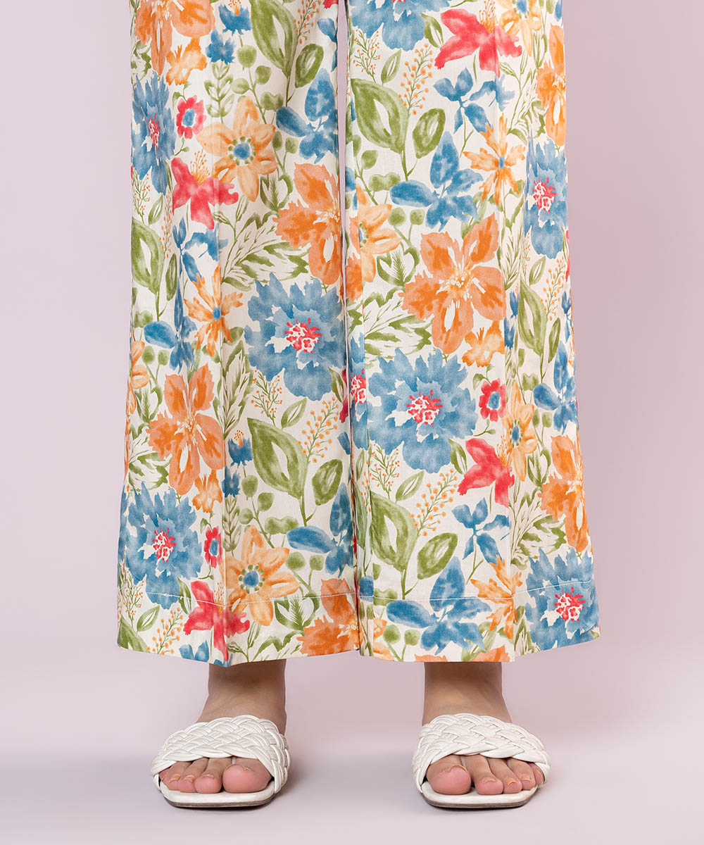 Women's Pret Cotton Viscose Printed Multi Culottes