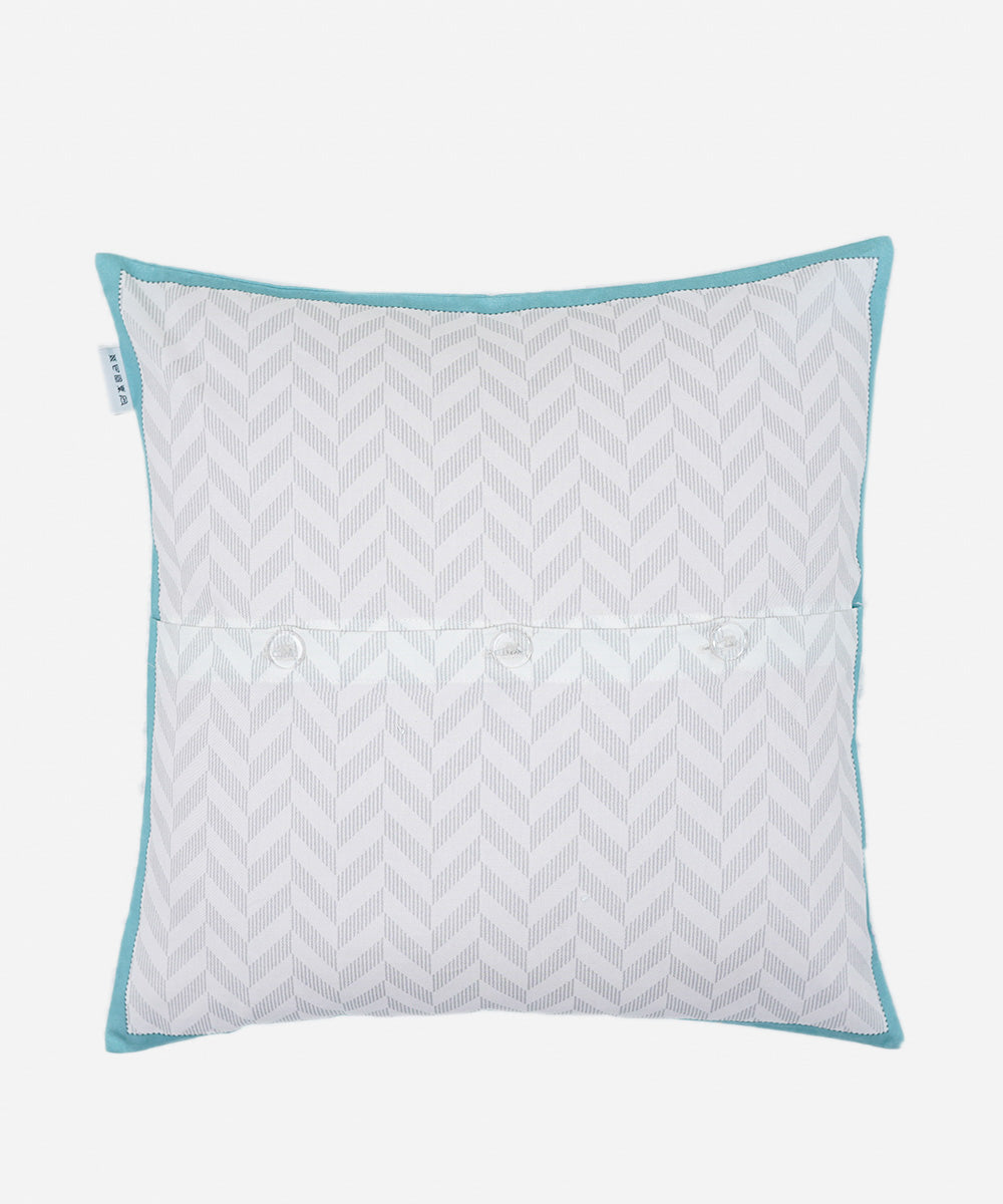 100% Cotton Digital Printed Blue Cushion Cover